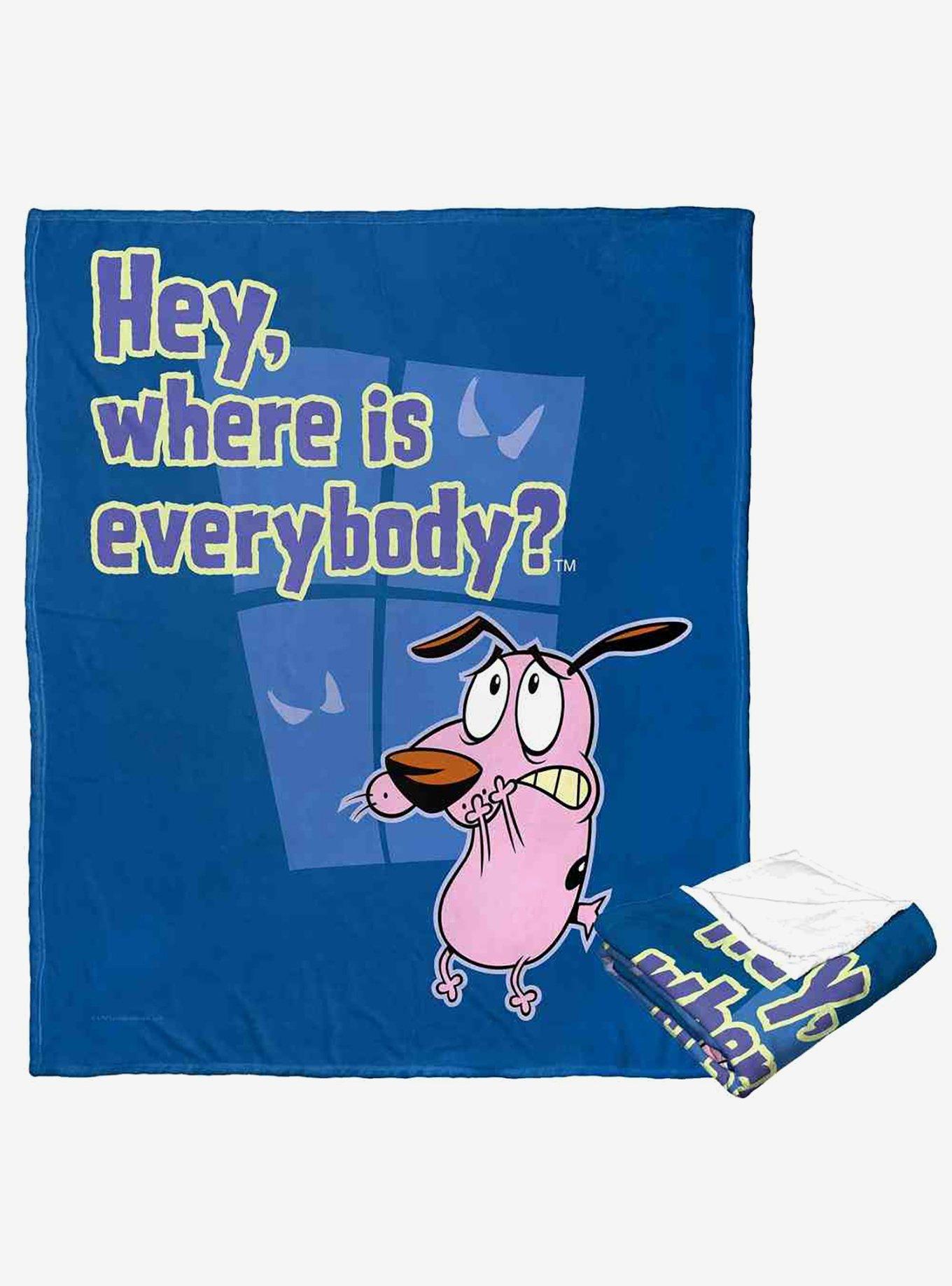 Courage The Cowardly Dog Where Is Everyone Silk Touch Throw Blanket, , hi-res