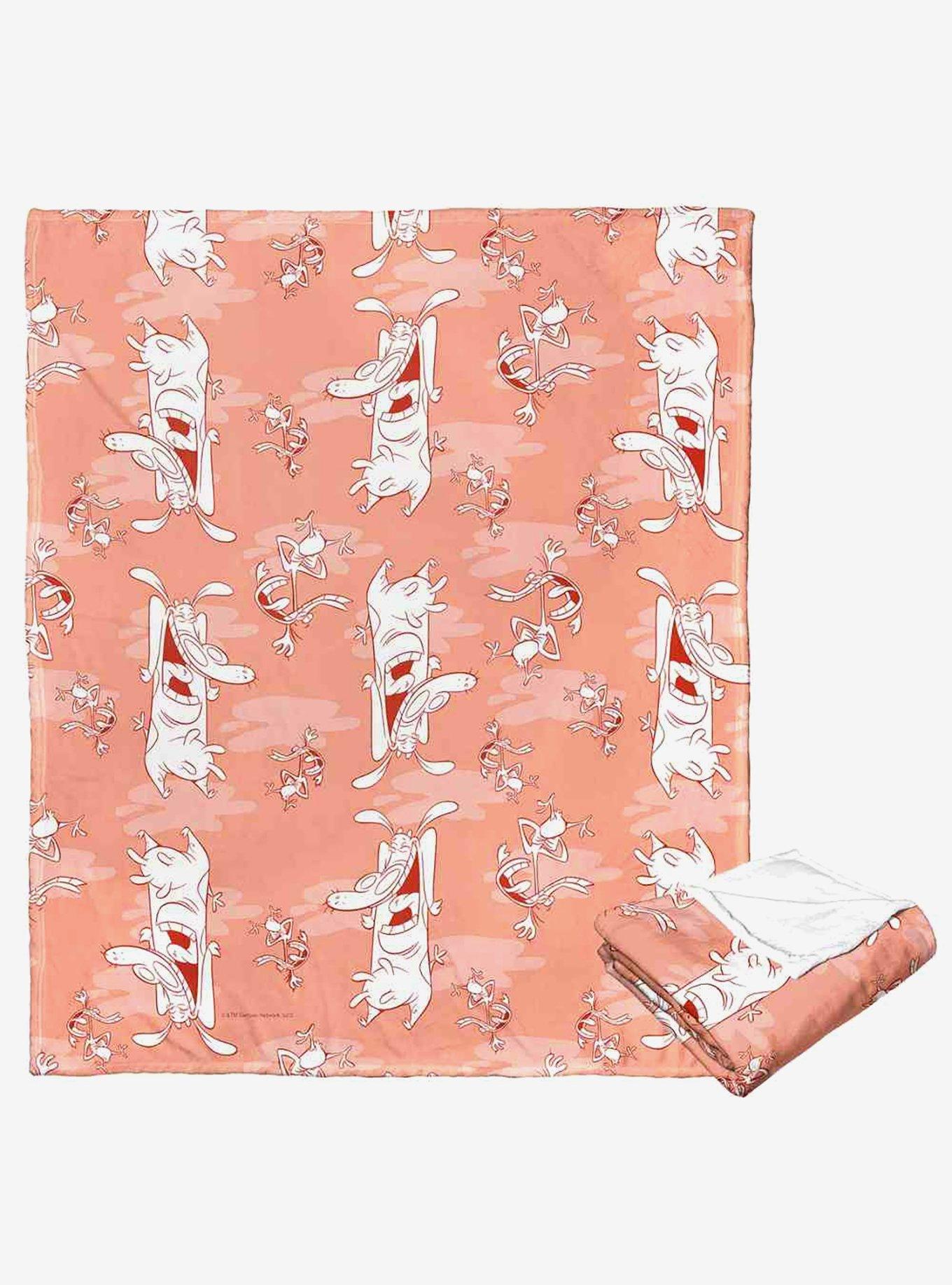 Cow And Chicken Repeat Silk Touch Throw Blanket, , hi-res
