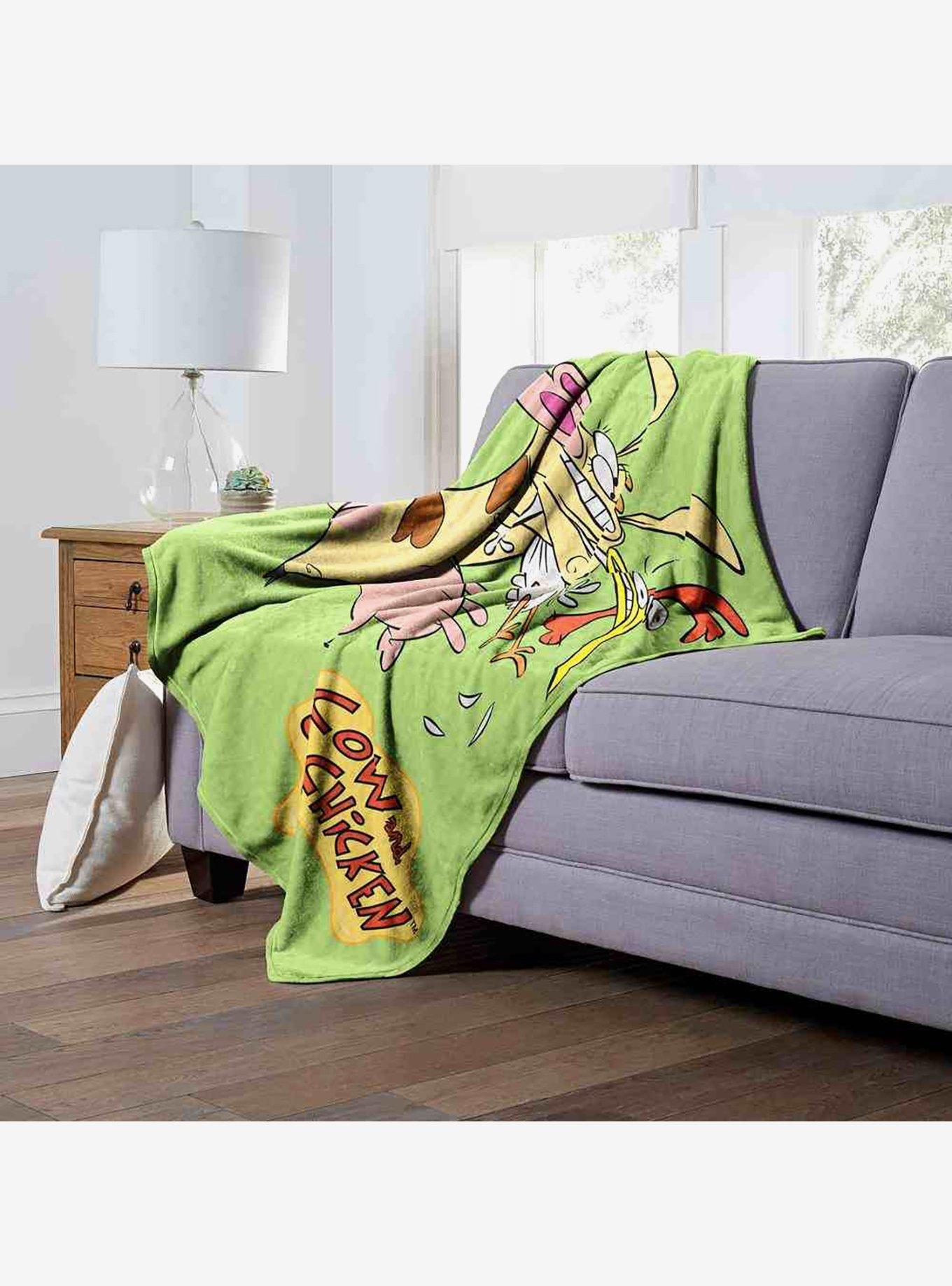 Cow And Chicken Strange Siblings Silk Touch Throw Blanket, , alternate