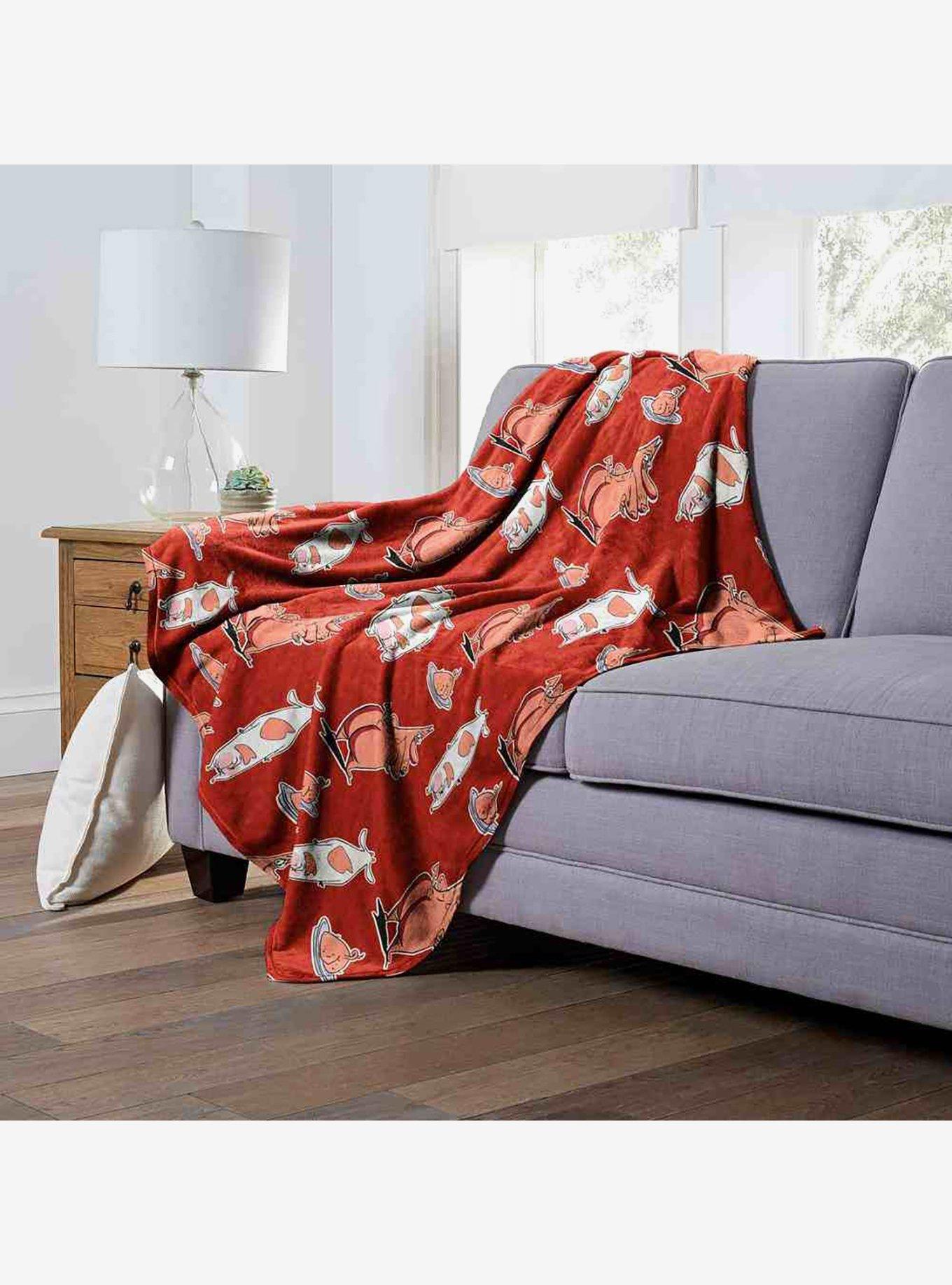 Cow And Chicken What The Butt Silk Touch Throw Blanket, , alternate