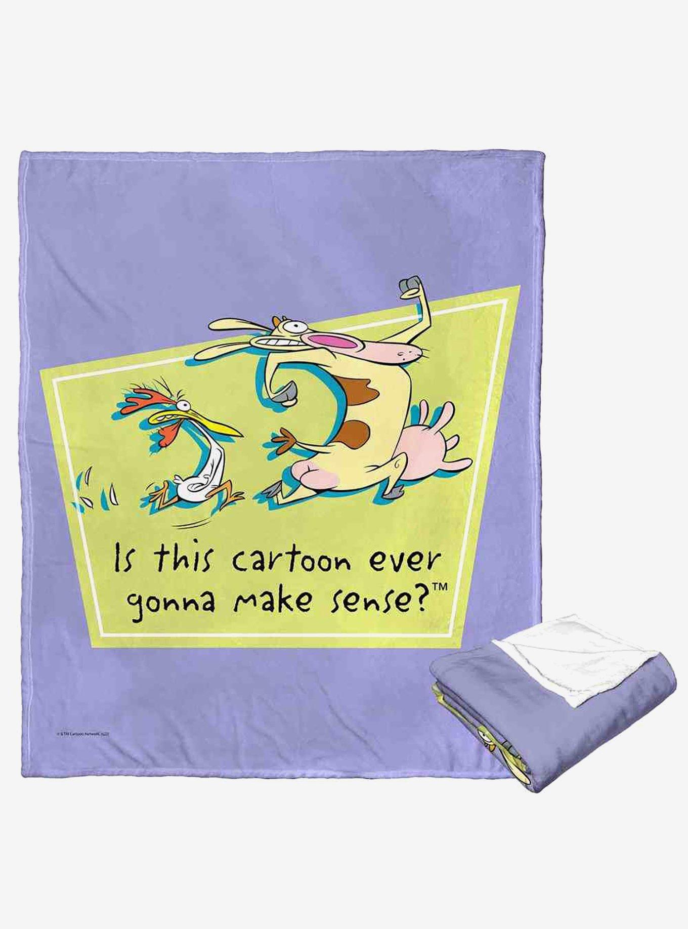 Cow And Chicken Will This Make Sense Silk Touch Throw Blanket, , hi-res
