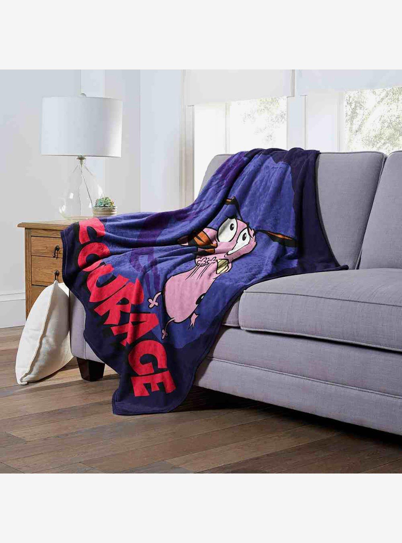 Courage The Cowardly Dog Face Your Fears Silk Touch Throw Blanket, , alternate