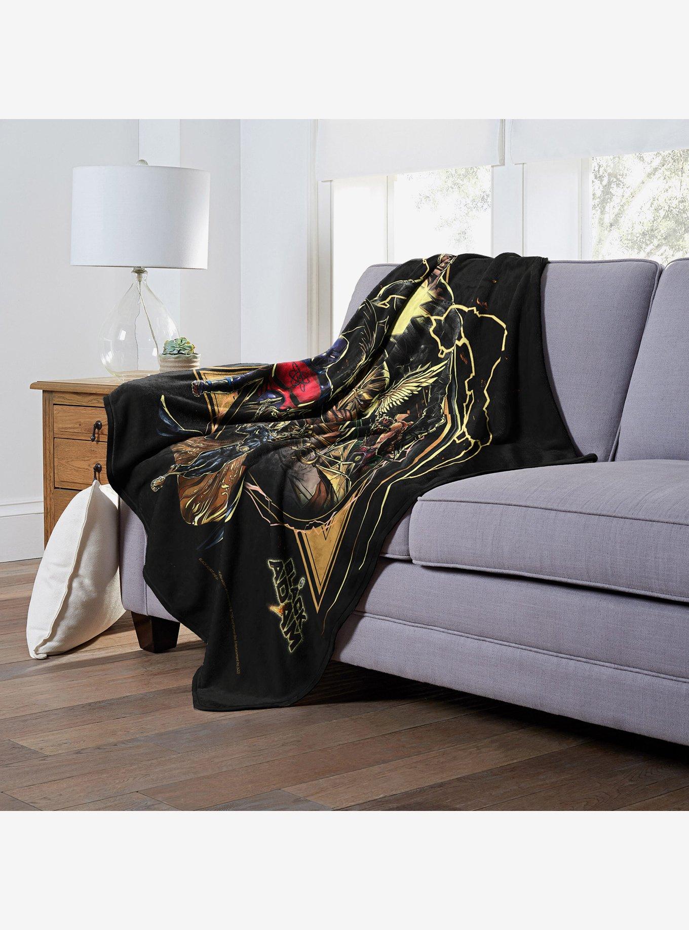 DC Comics Black Adam Shazam Silk Touch Throw Blanket, , alternate