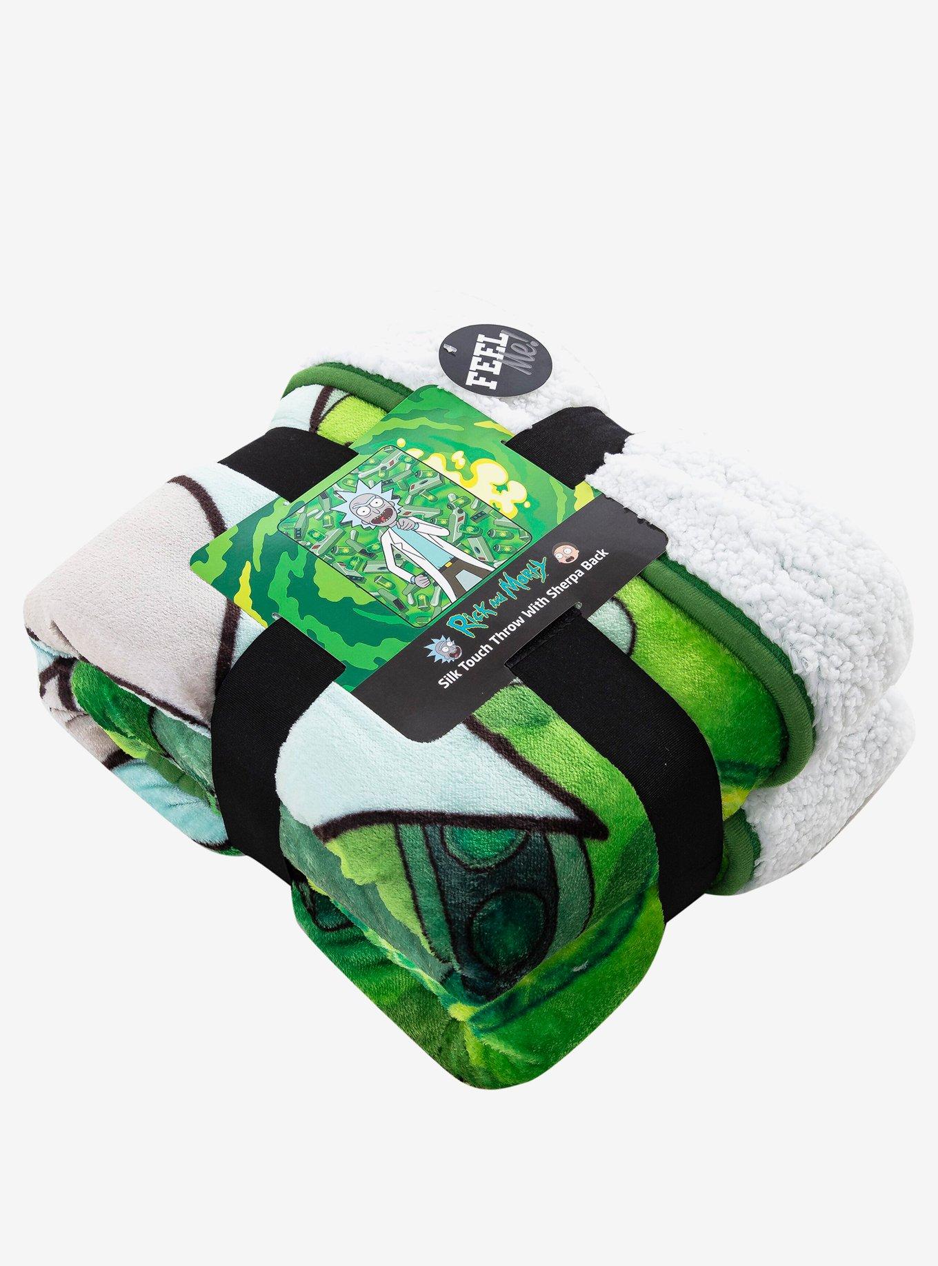Rick and Morty Winning Silk Touch Sherpa Blanket, , hi-res