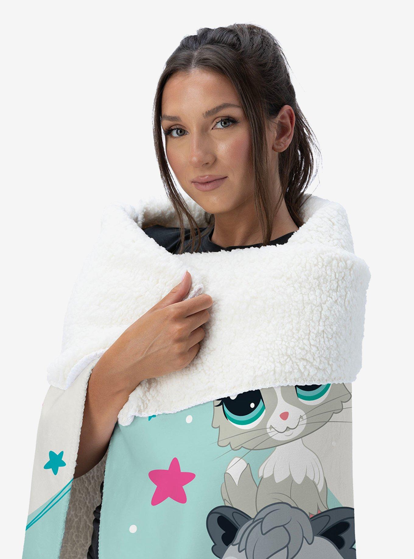 Littlest Pet Shop Share The Fun Silk Touch Sherpa Throw Blanket, , alternate