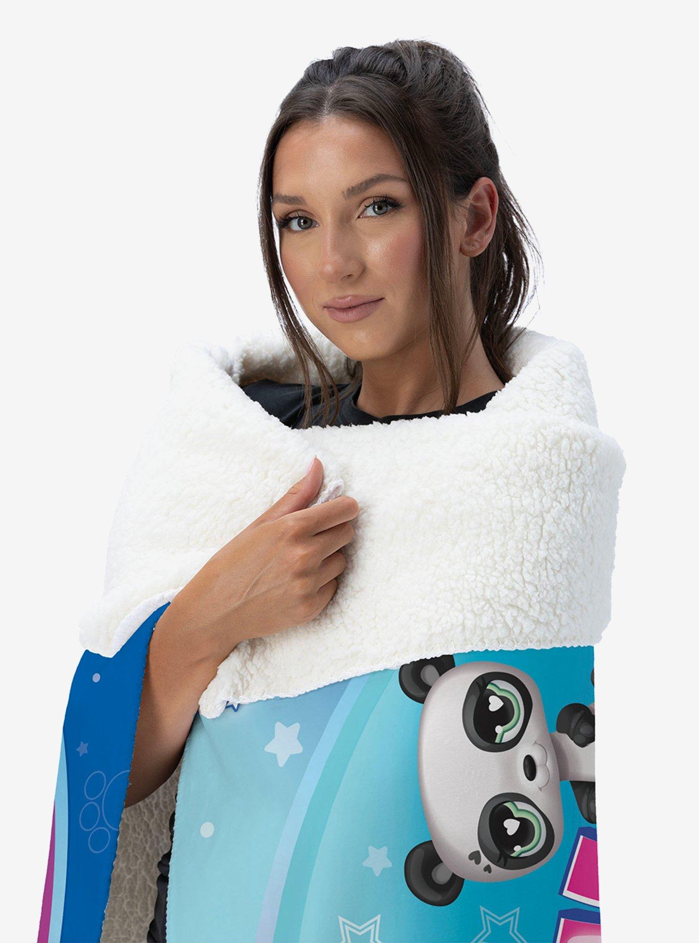 Littlest Pet Shop Panda Silk Touch Sherpa Throw Blanket, , alternate