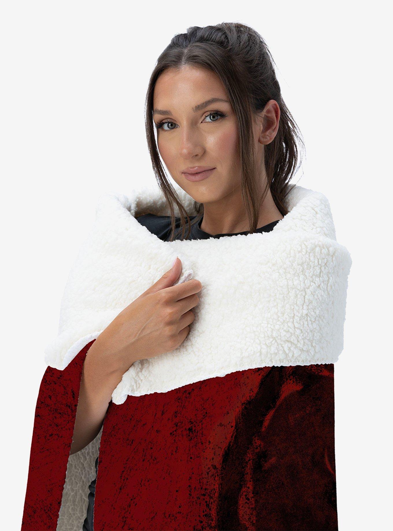 Mortal Kombat Logo Red Silk Touch Sherpa Throw Blanket, , alternate