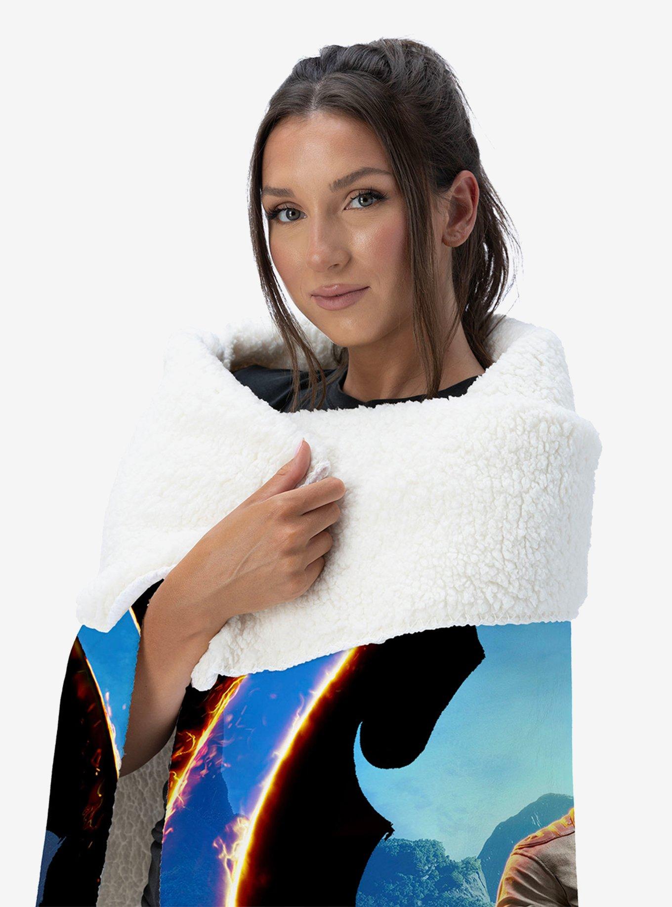 Mortal Kombat Liu Kang Zen Logo Silk Touch Sherpa Throw Blanket, , alternate