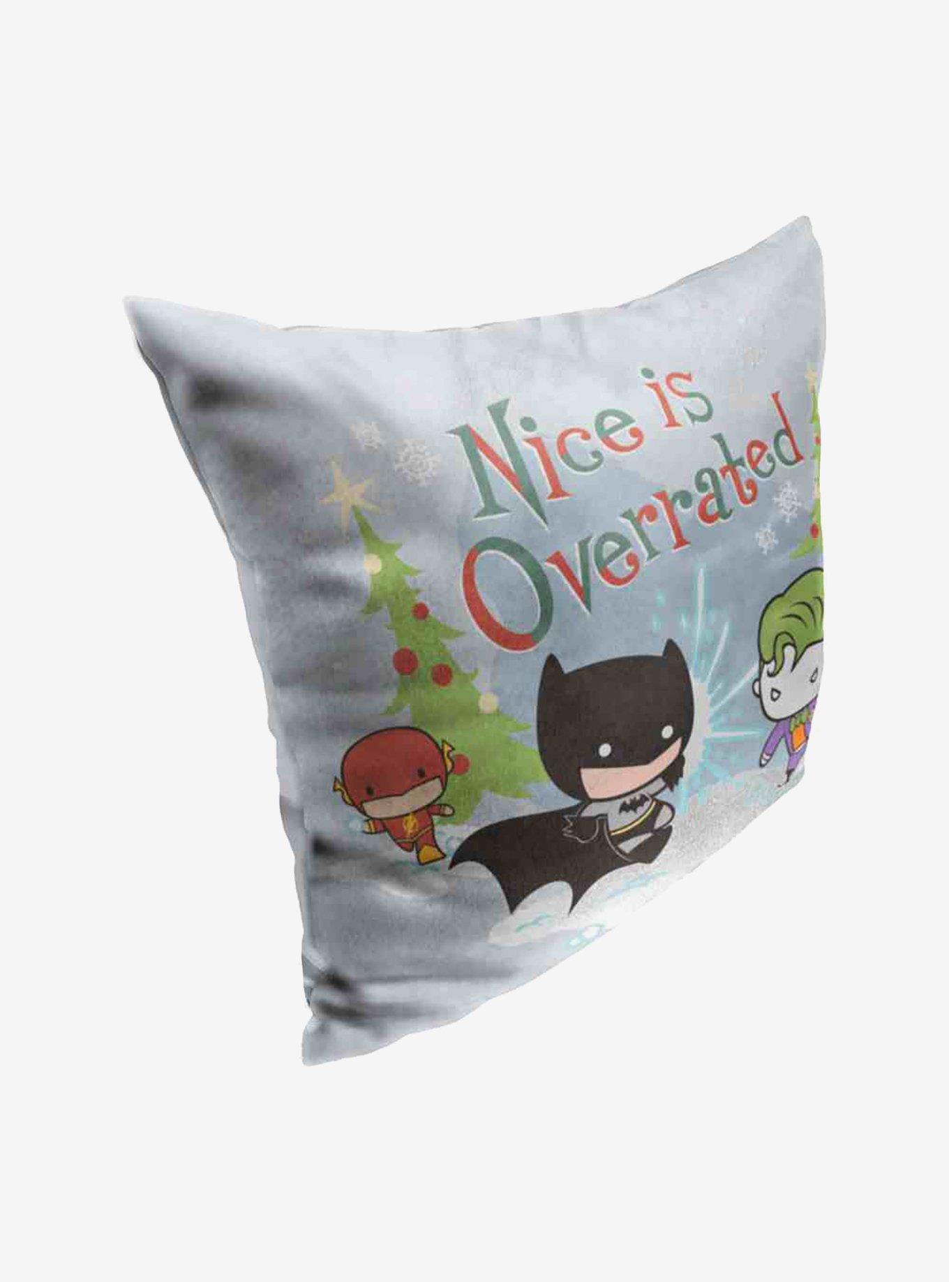 Justice League Nice Is Overrated Throw Pillow, , hi-res