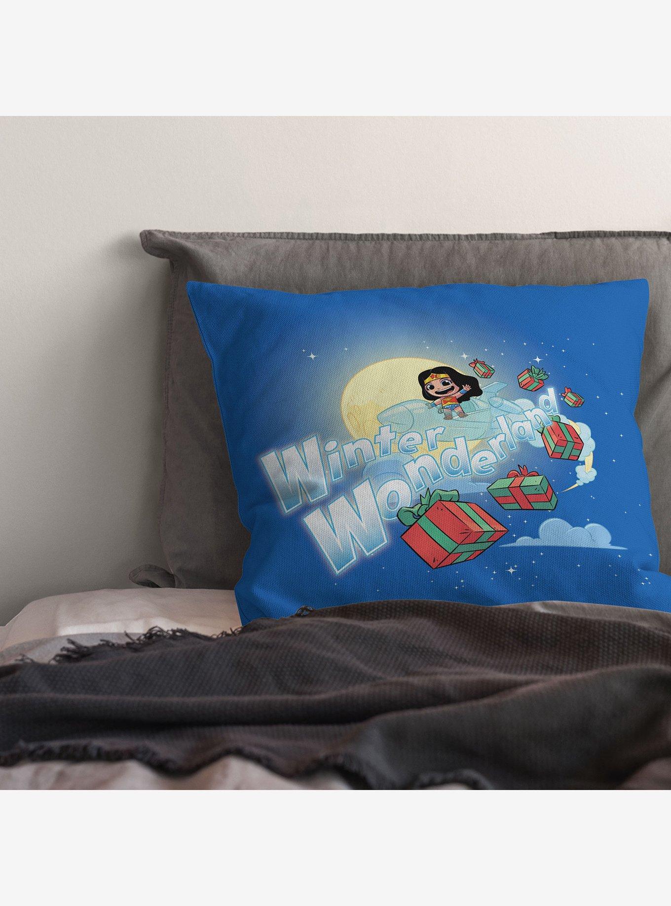 Justice League Winter Wonderland Throw Pillow, , alternate