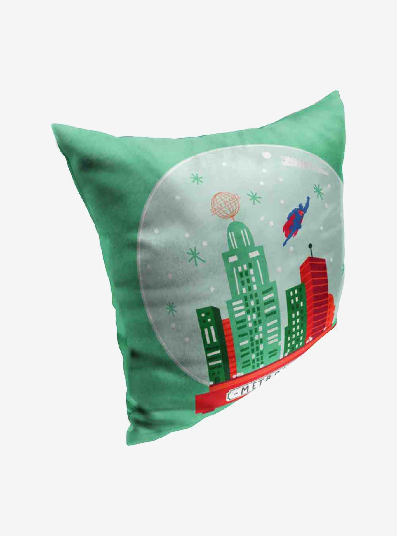 Justice League Metropolis Globe Throw Pillow, , hi-res