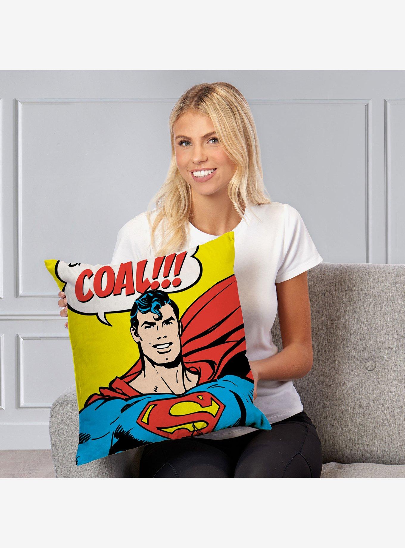 Justice League Bad Guys get Coal Throw Pillow, , hi-res