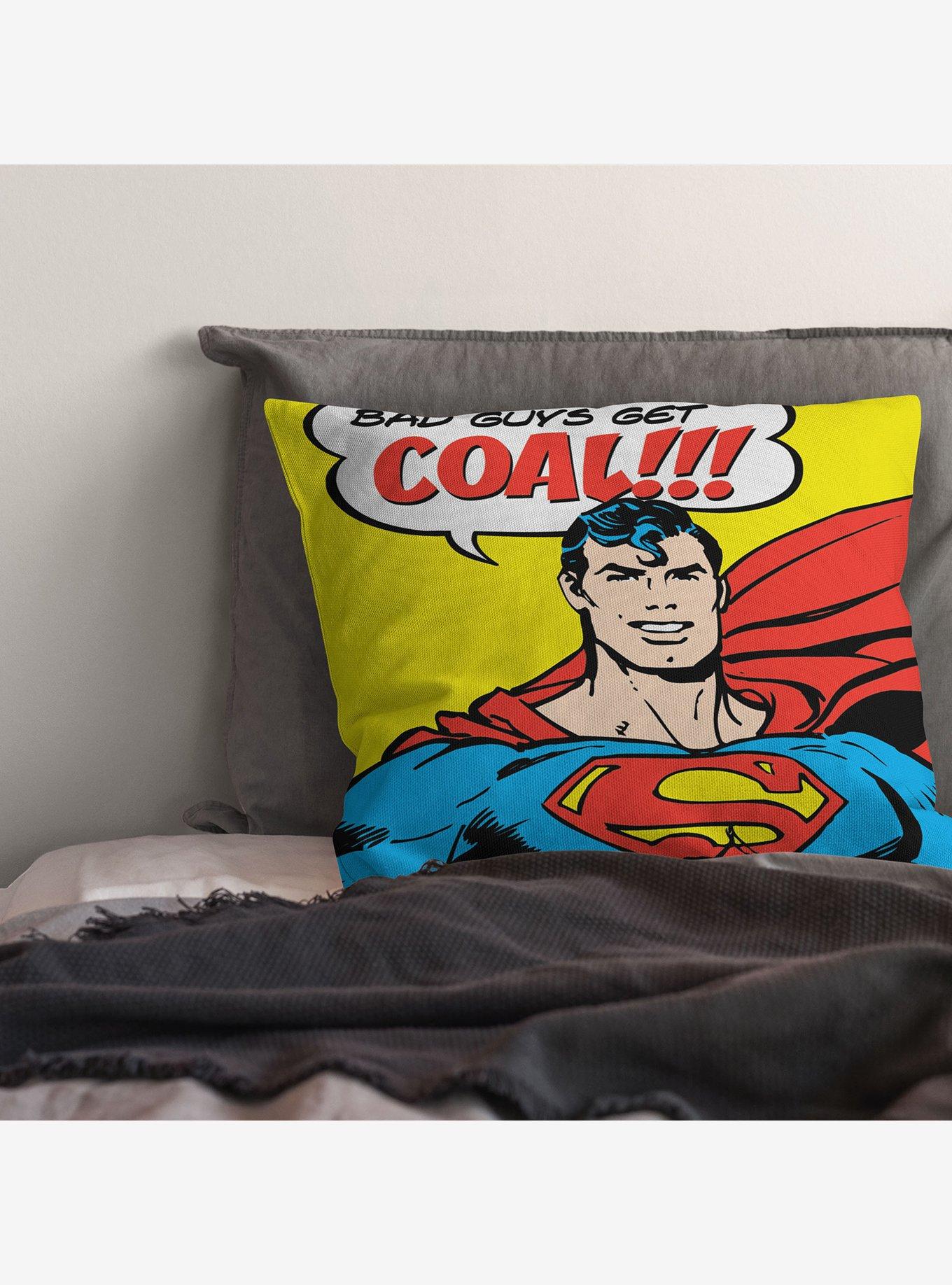 Justice League Bad Guys get Coal Throw Pillow, , alternate