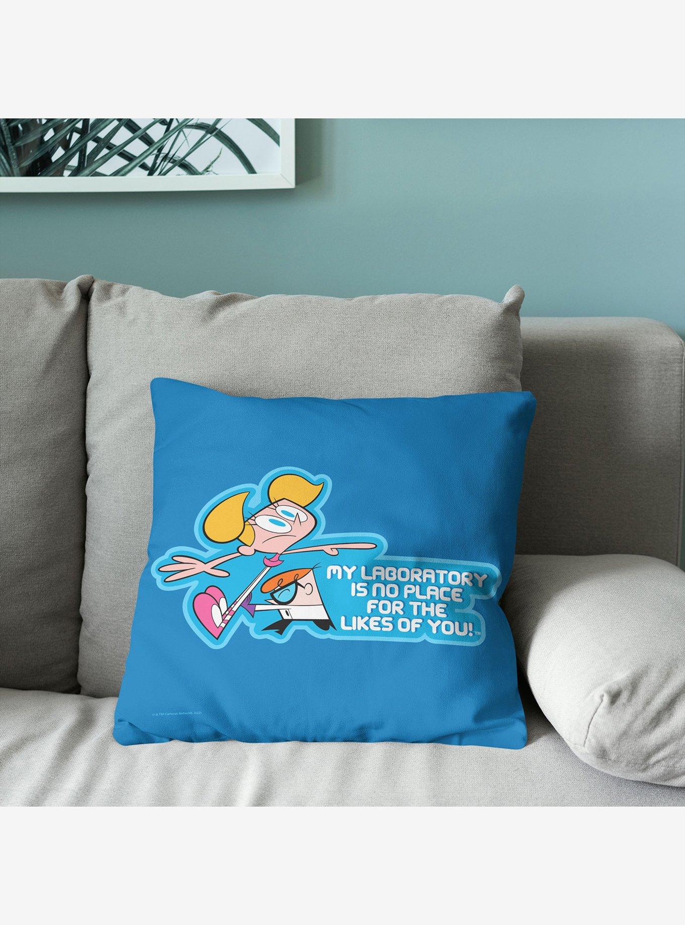 Dexter's Laboratory Not Welcome Throw Pillow, , alternate
