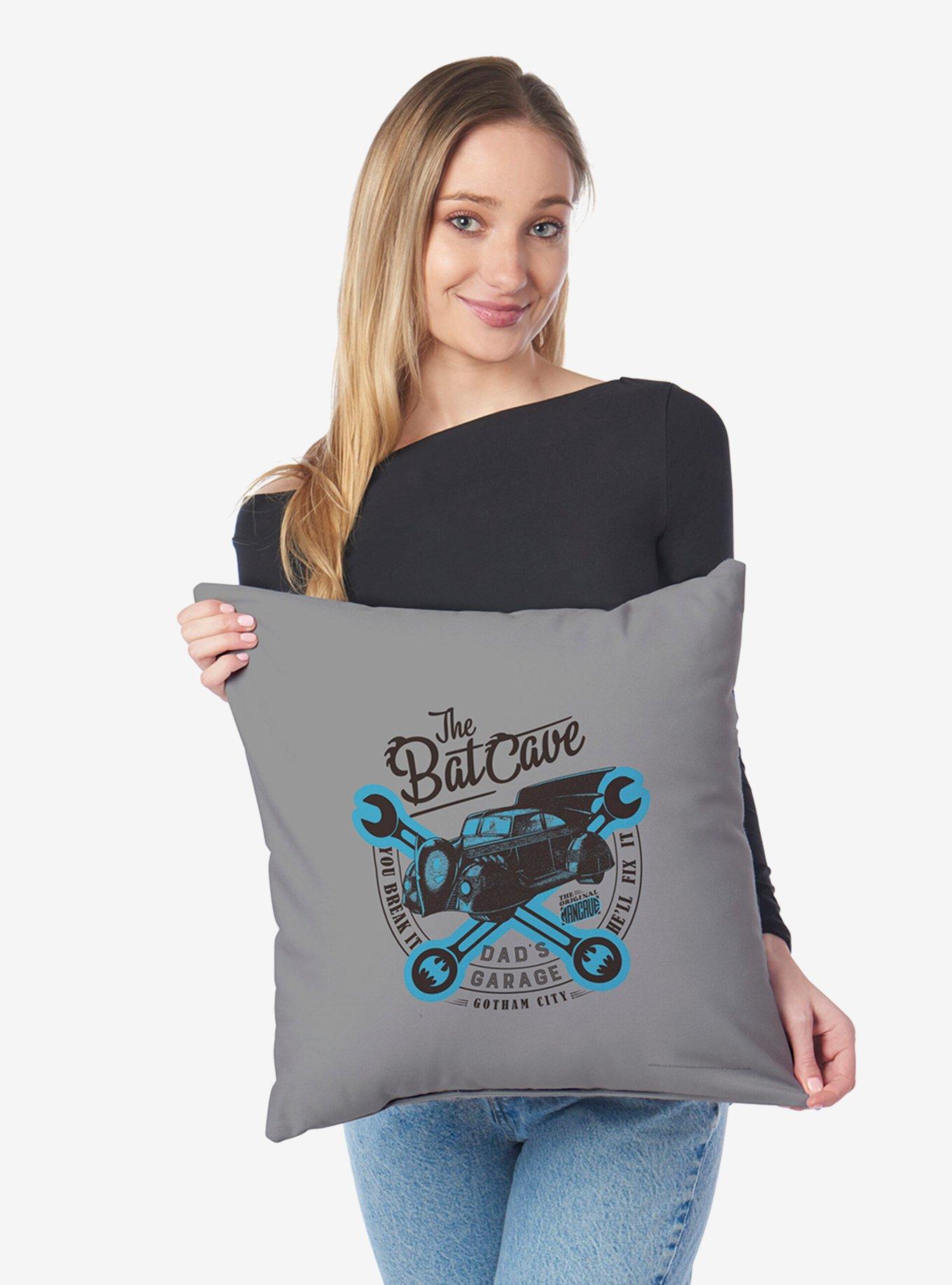 DC Comics Batman Dad's Batcave Throw Pillow, , hi-res