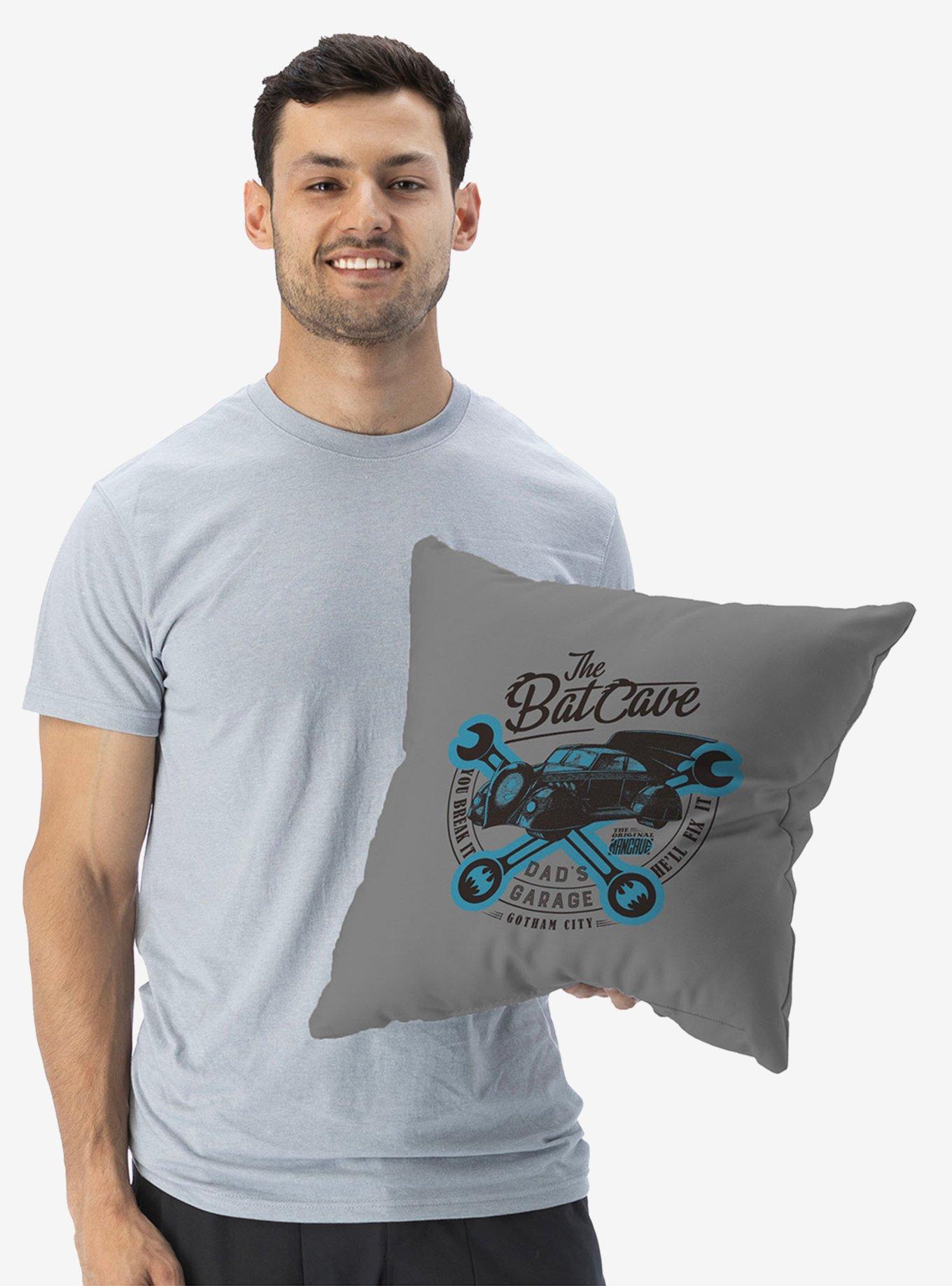 DC Comics Batman Dad's Batcave Throw Pillow, , alternate