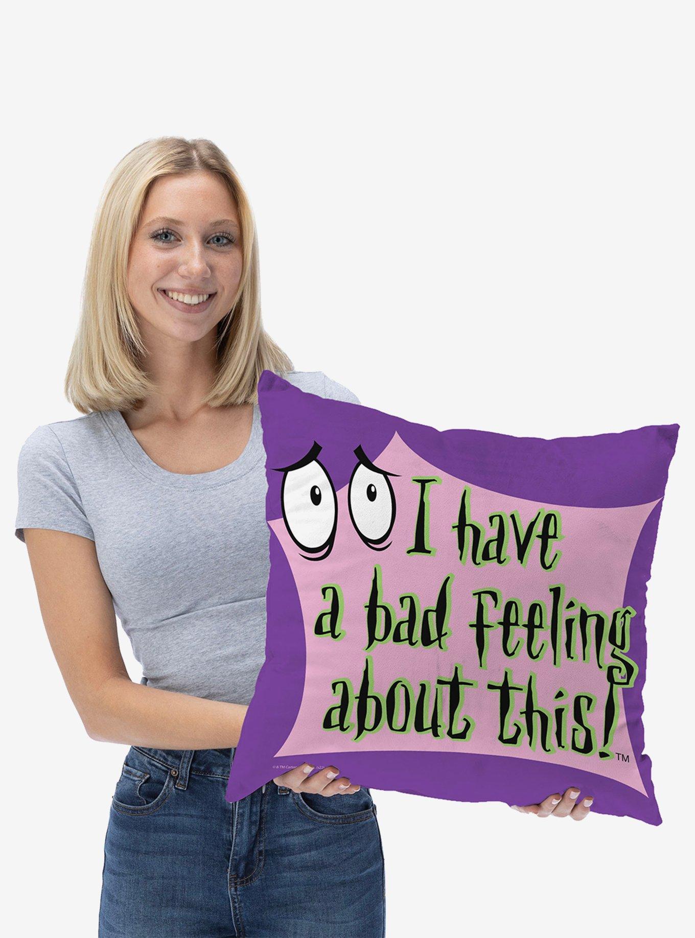 Courage The Cowardly Dog Bad Feeling About This Throw Pillow, , hi-res