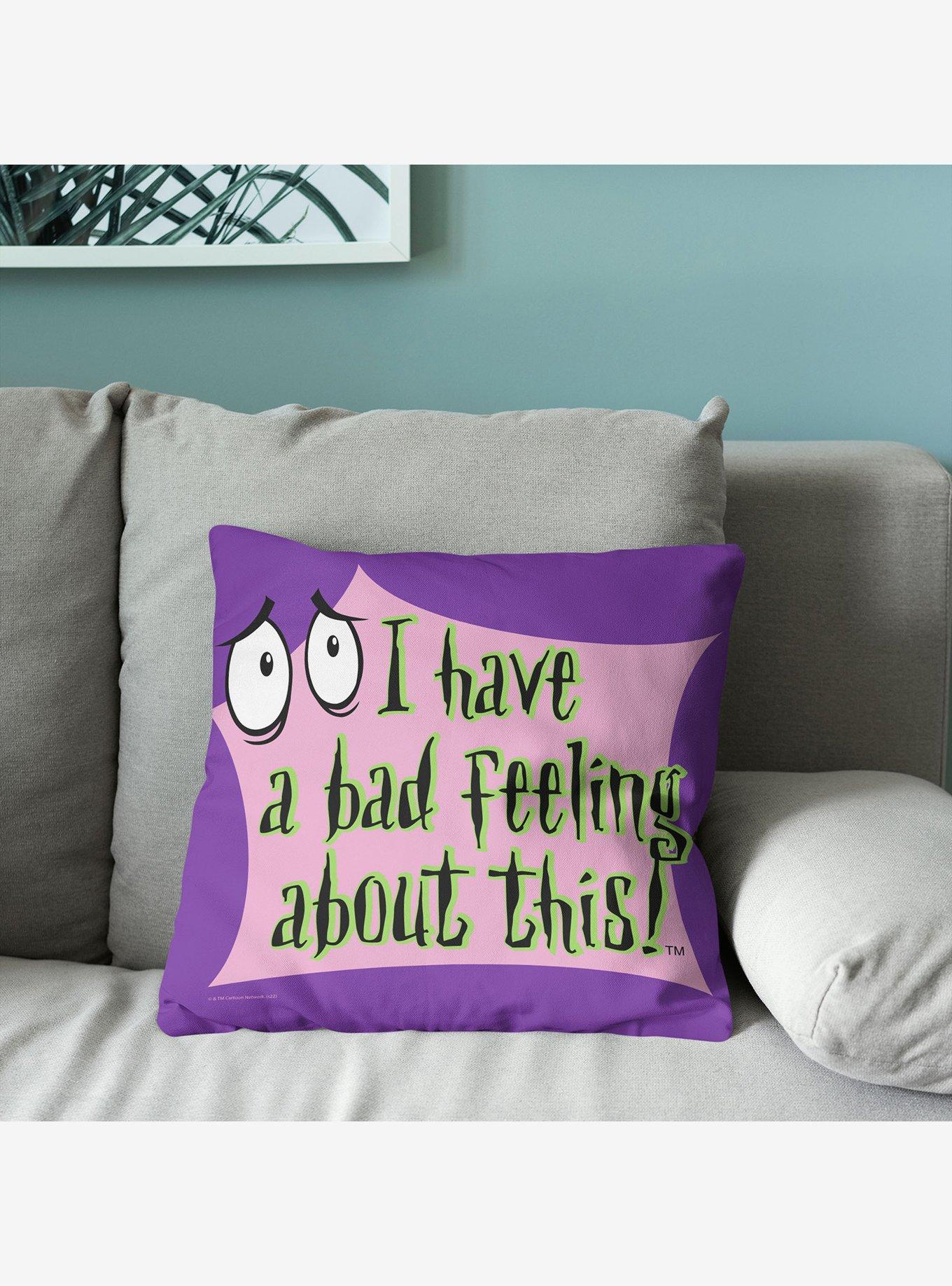Courage The Cowardly Dog Bad Feeling About This Throw Pillow, , alternate