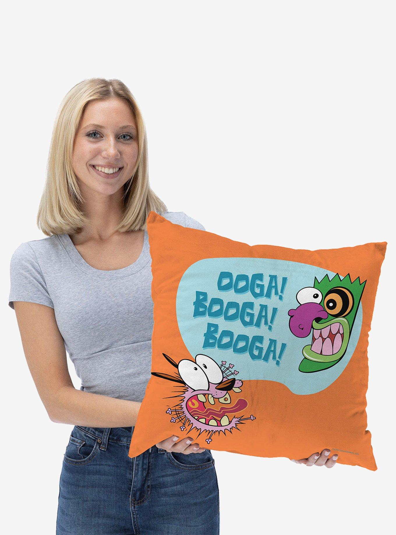 Courage The Cowardly Dog Ooga Booga Throw Pillow, , hi-res