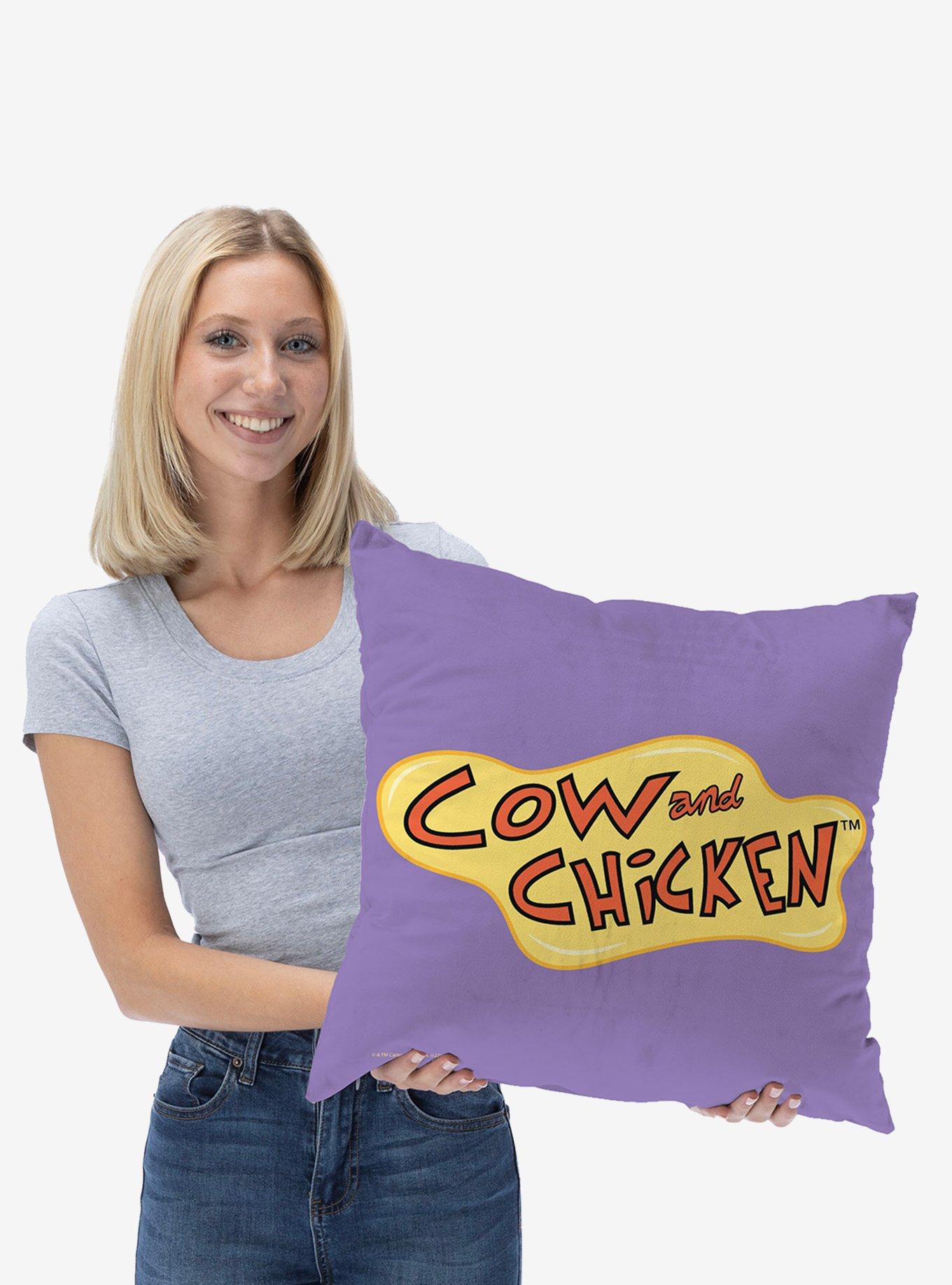 Cow And Chicken Chicken Throw Pillow, , hi-res