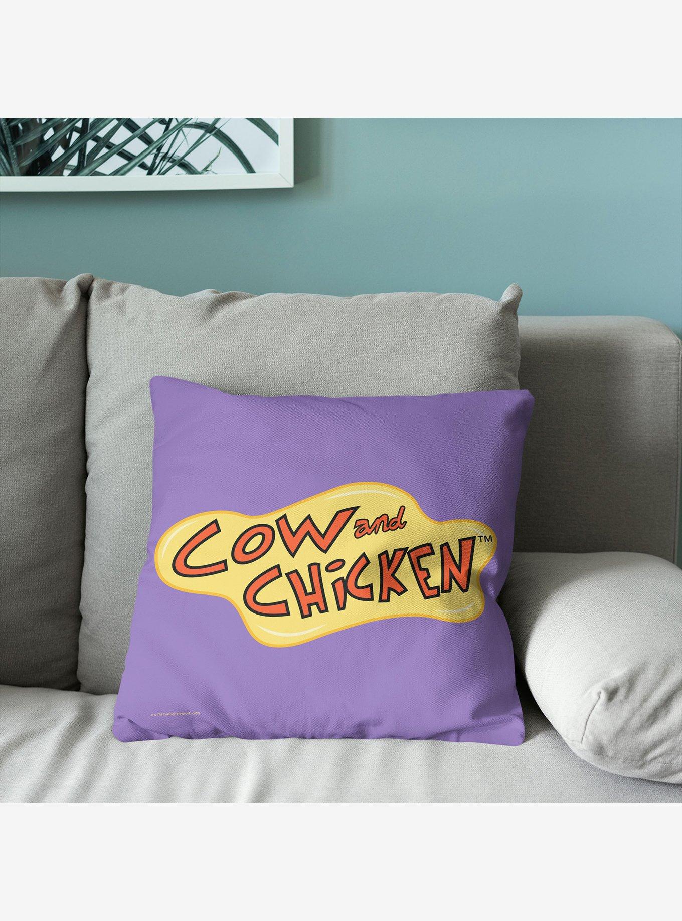 Cow And Chicken Chicken Throw Pillow, , alternate