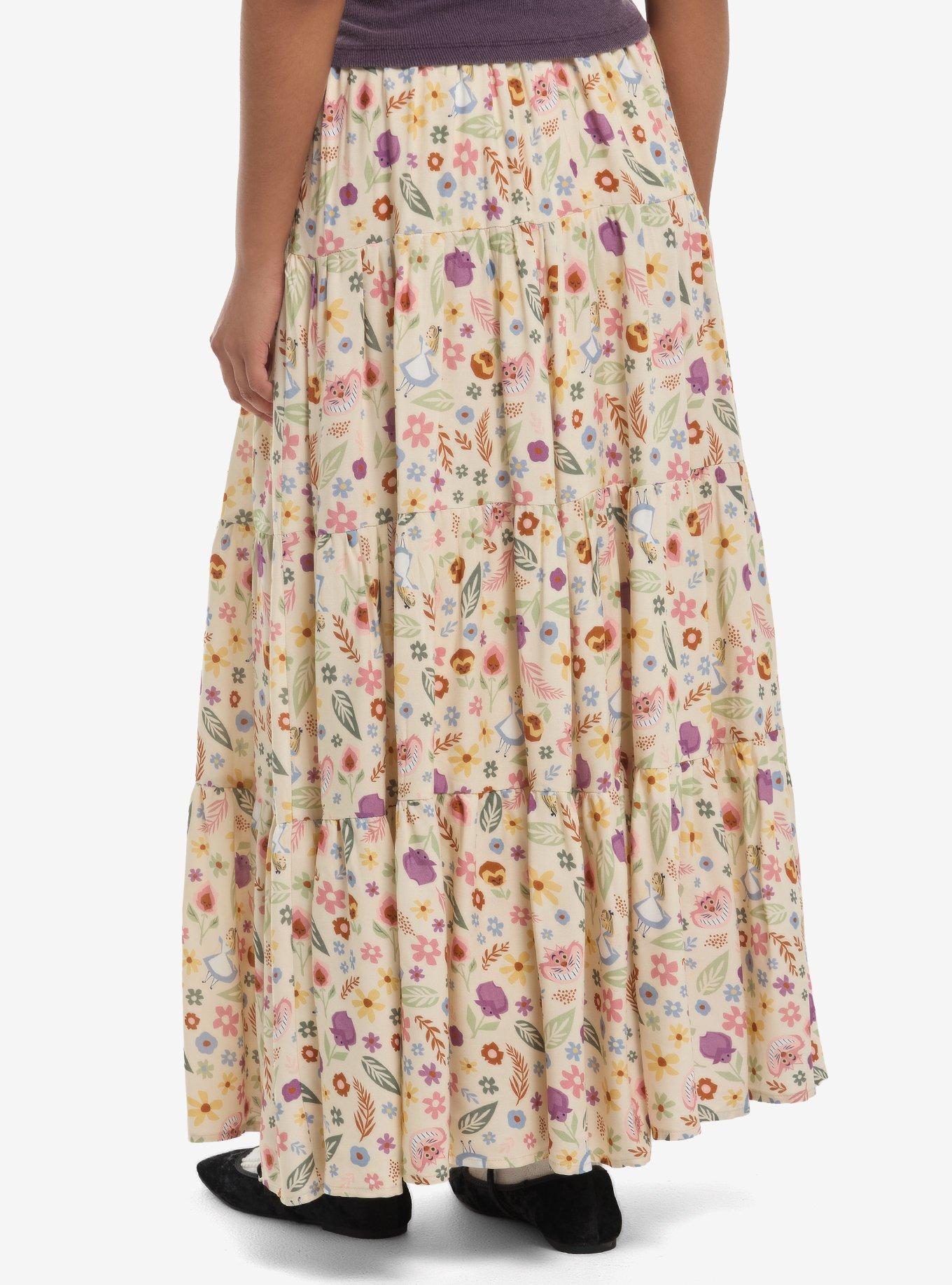 Disney Alice In Wonderland Floral Midi Skirt, , hi-res