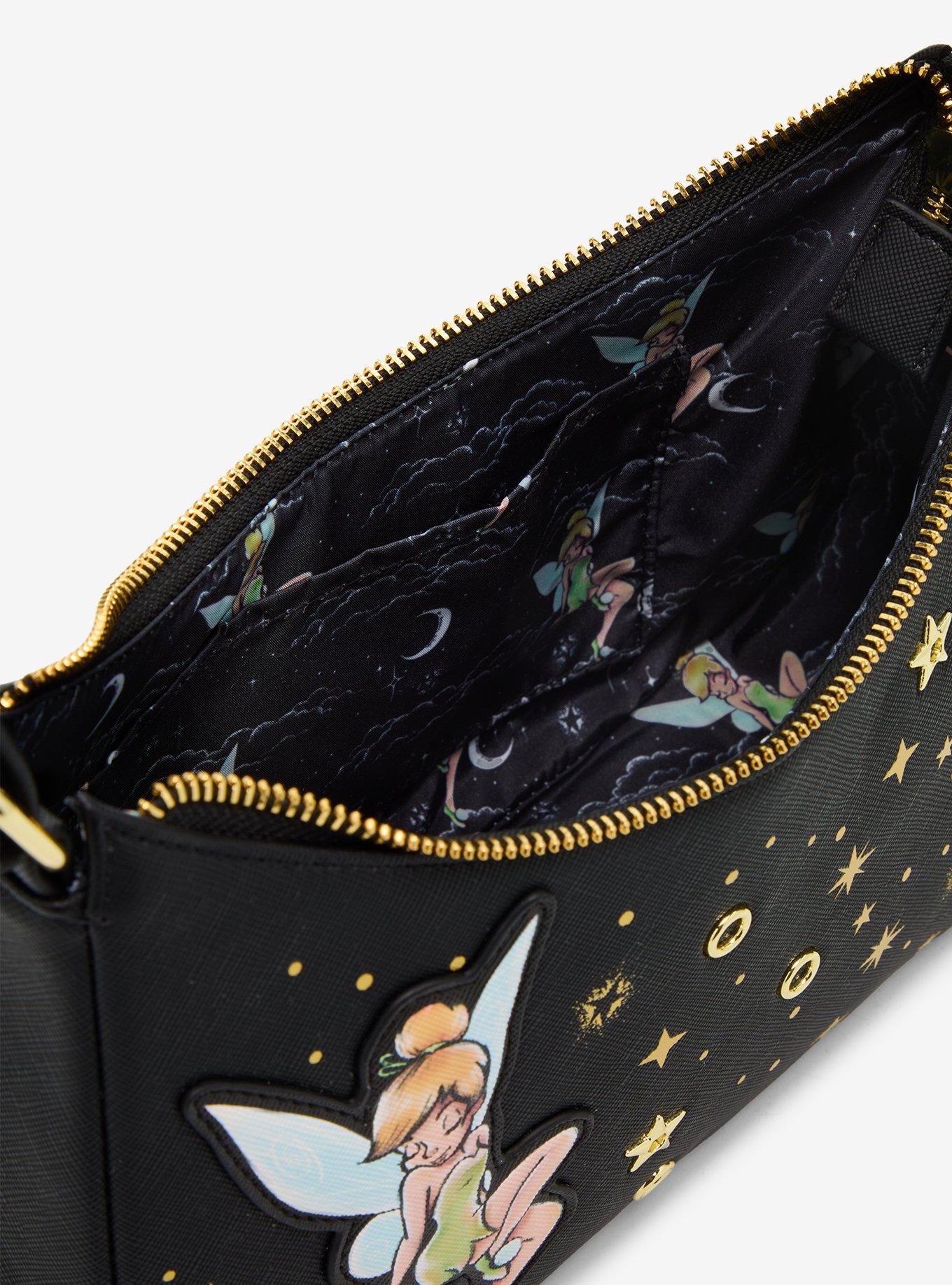Loungefly Disney Peter Pan Tinker Bell Stars Shoulder Bag, , alternate - view 4