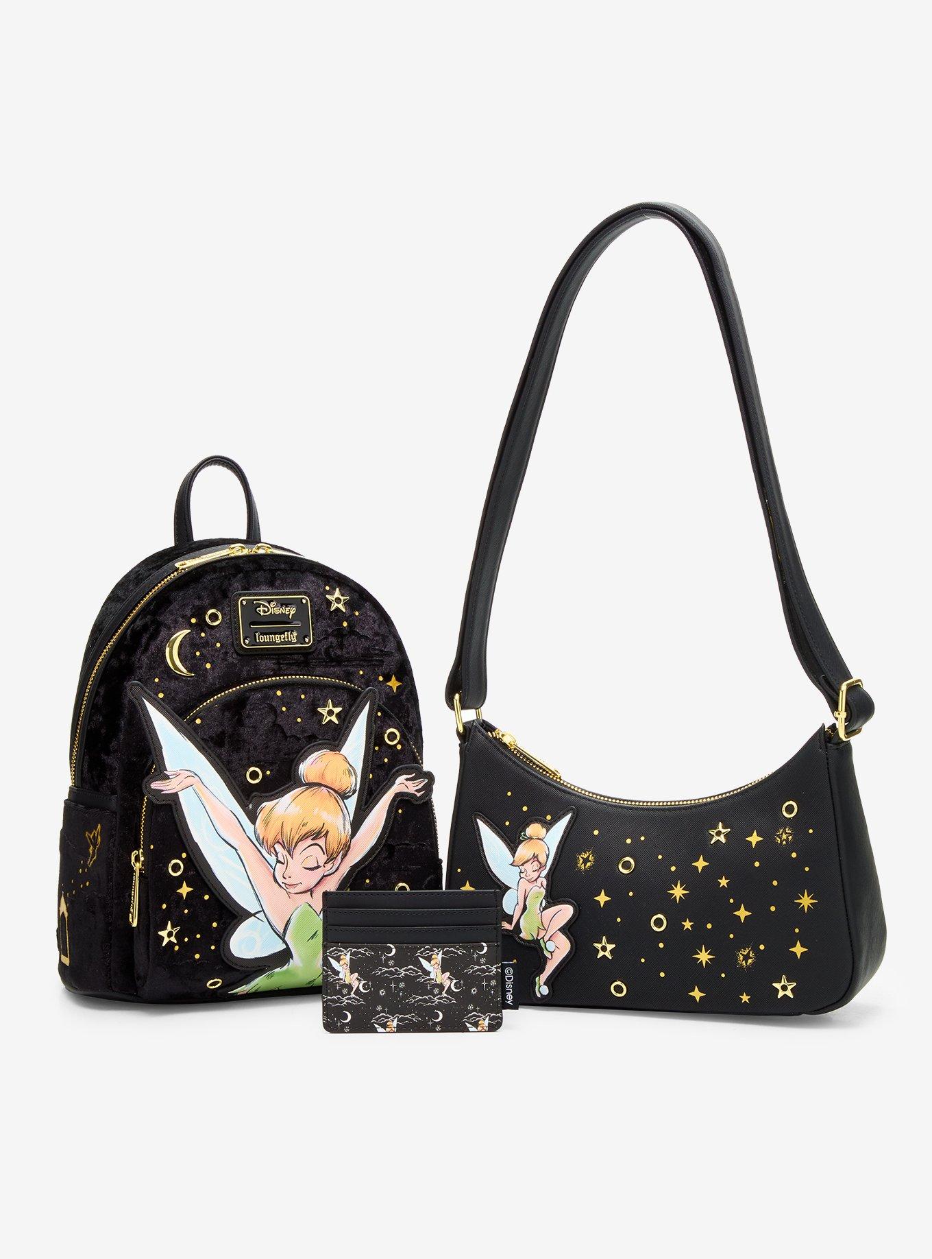 Loungefly Disney Peter Pan Tinker Bell Stars Shoulder Bag, , alternate - view 5