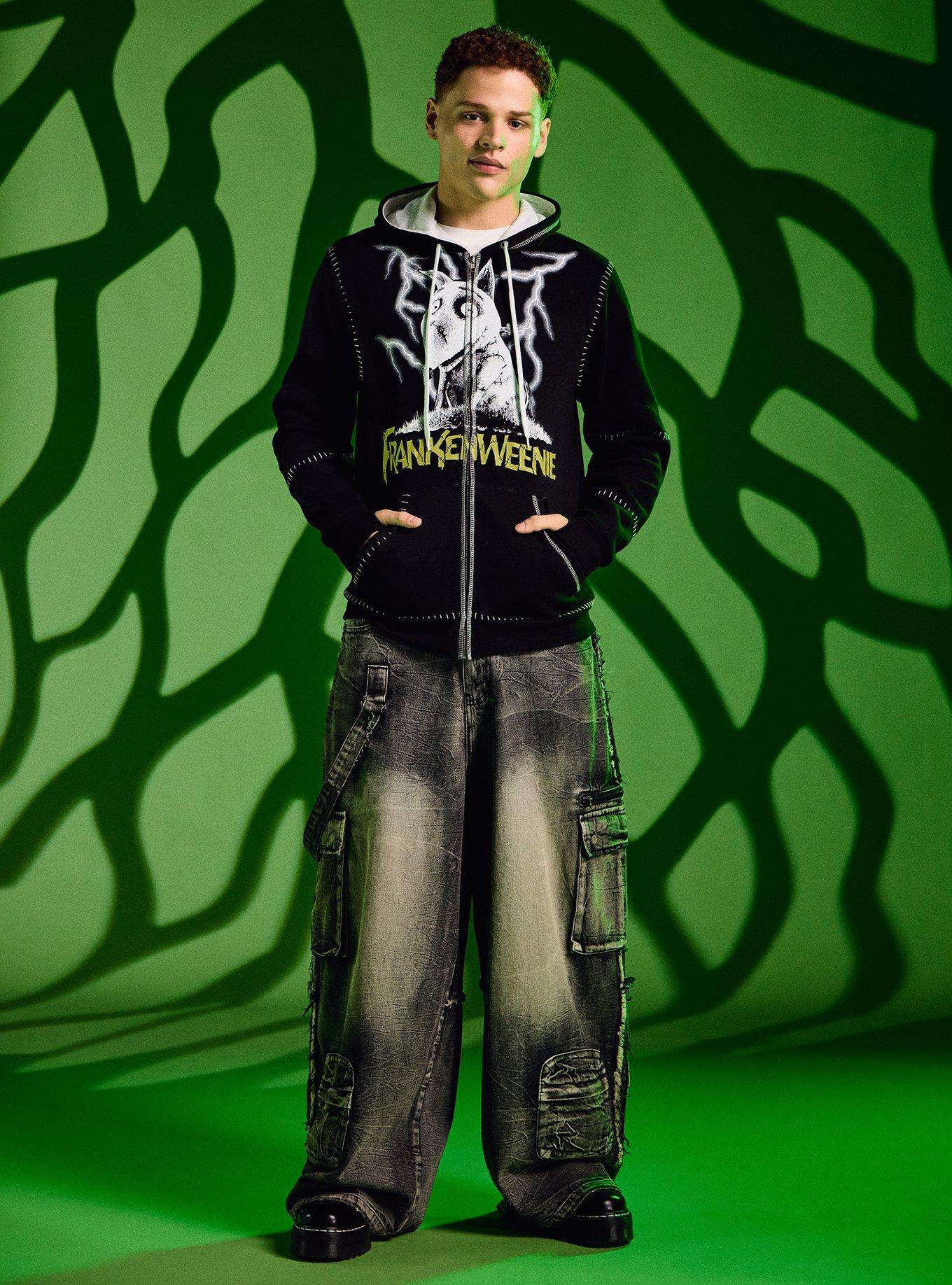 Our Universe Disney Frankenweenie Sparky Stitch Hoodie, BLACK, alternate - view 3