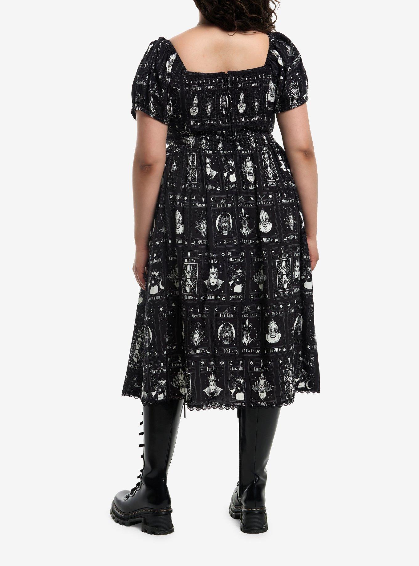 Disney Villains Tarot Card Midi Dress Plus Size, , hi-res