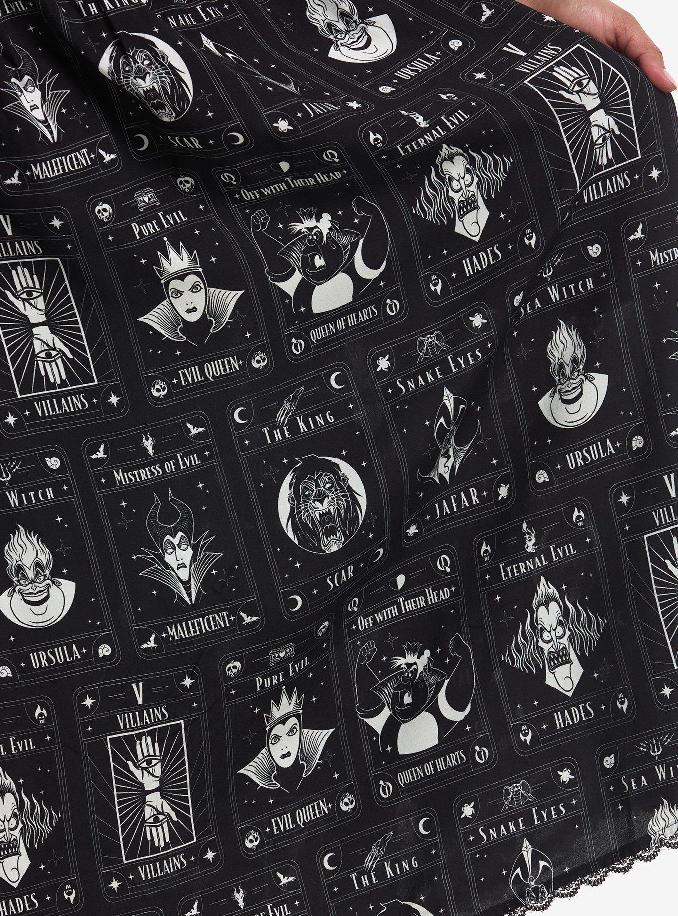 Disney Villains Tarot Card Midi Dress Plus Size, MULTI, alternate