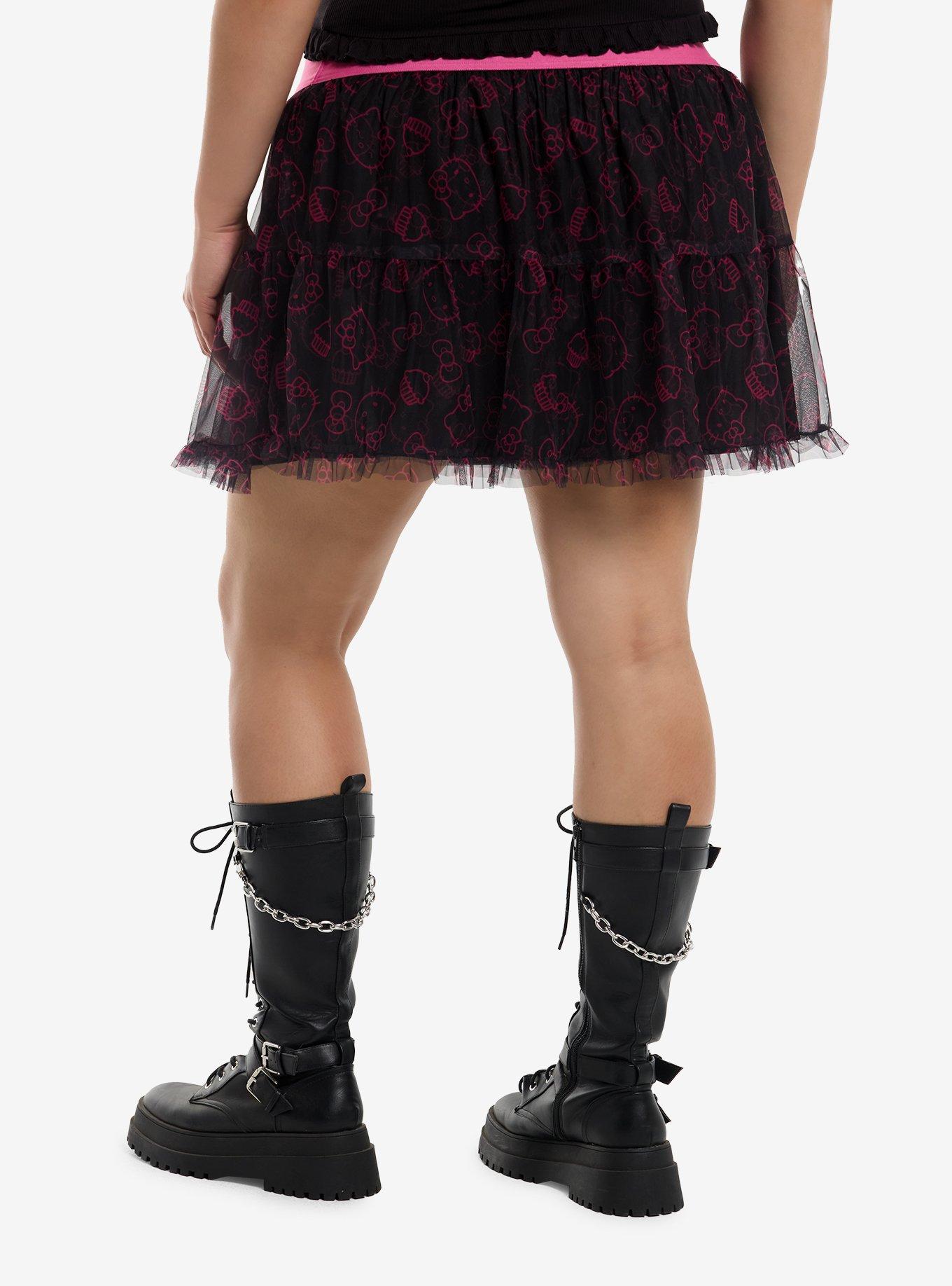 Hello Kitty Black & Pink Tutu Skort Plus Size, , hi-res