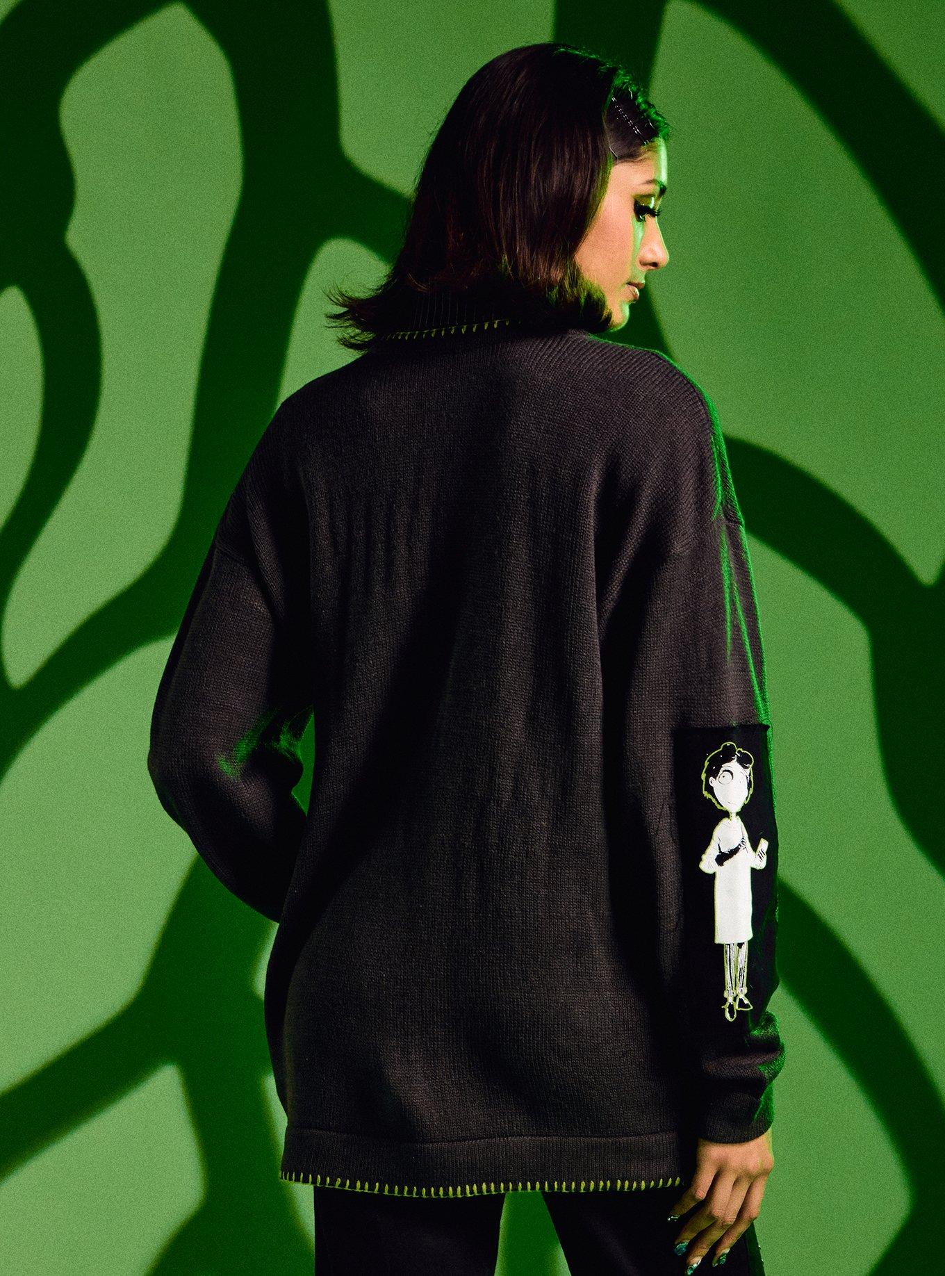 Her Universe Disney Frankenweenie Character Patch Girls Cardigan, GREEN, alternate - view 3