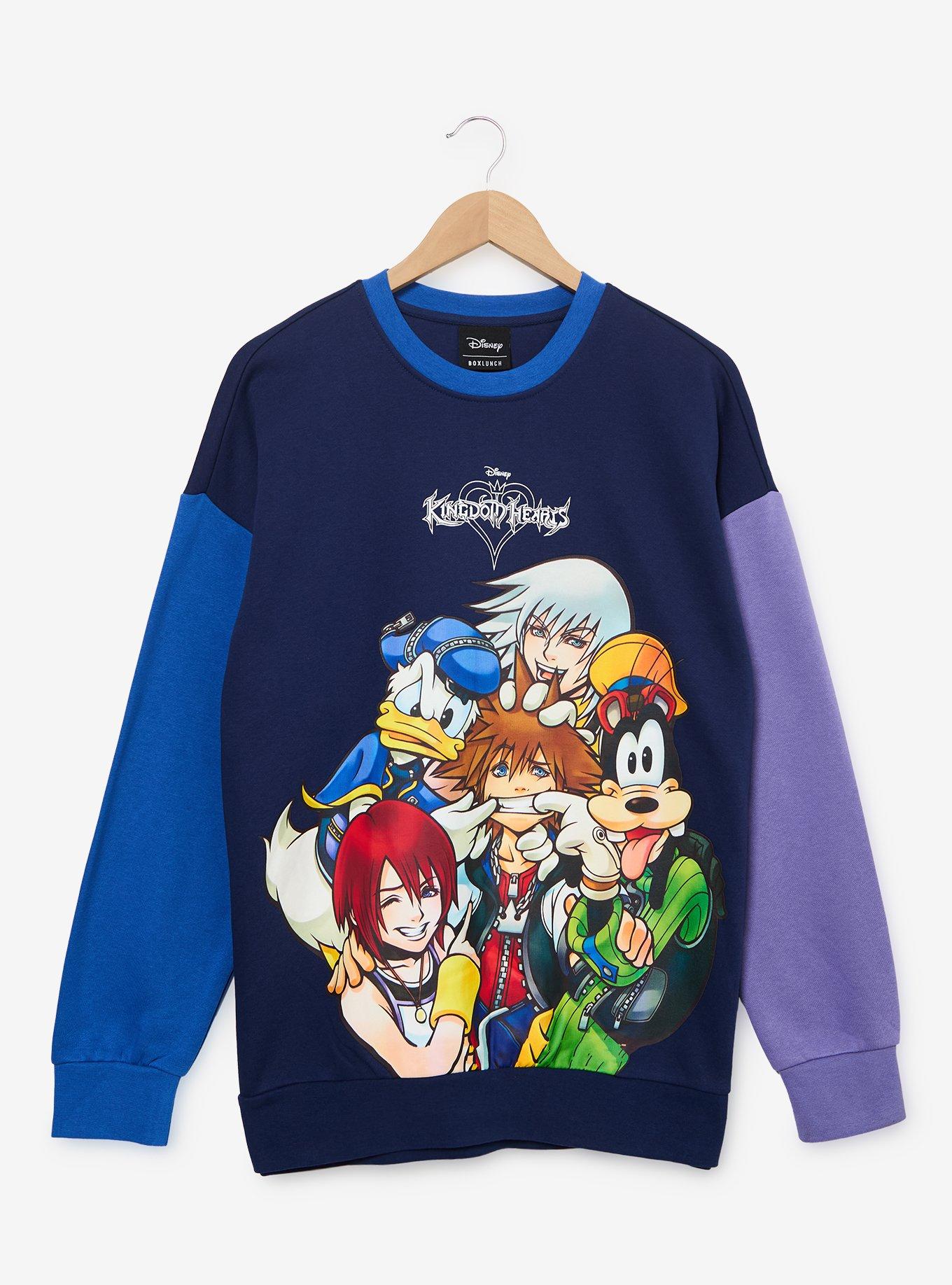 Disney Kingdom Hearts Color Block Crewneck &mdash; BoxLunch Exclusive, , hi-res