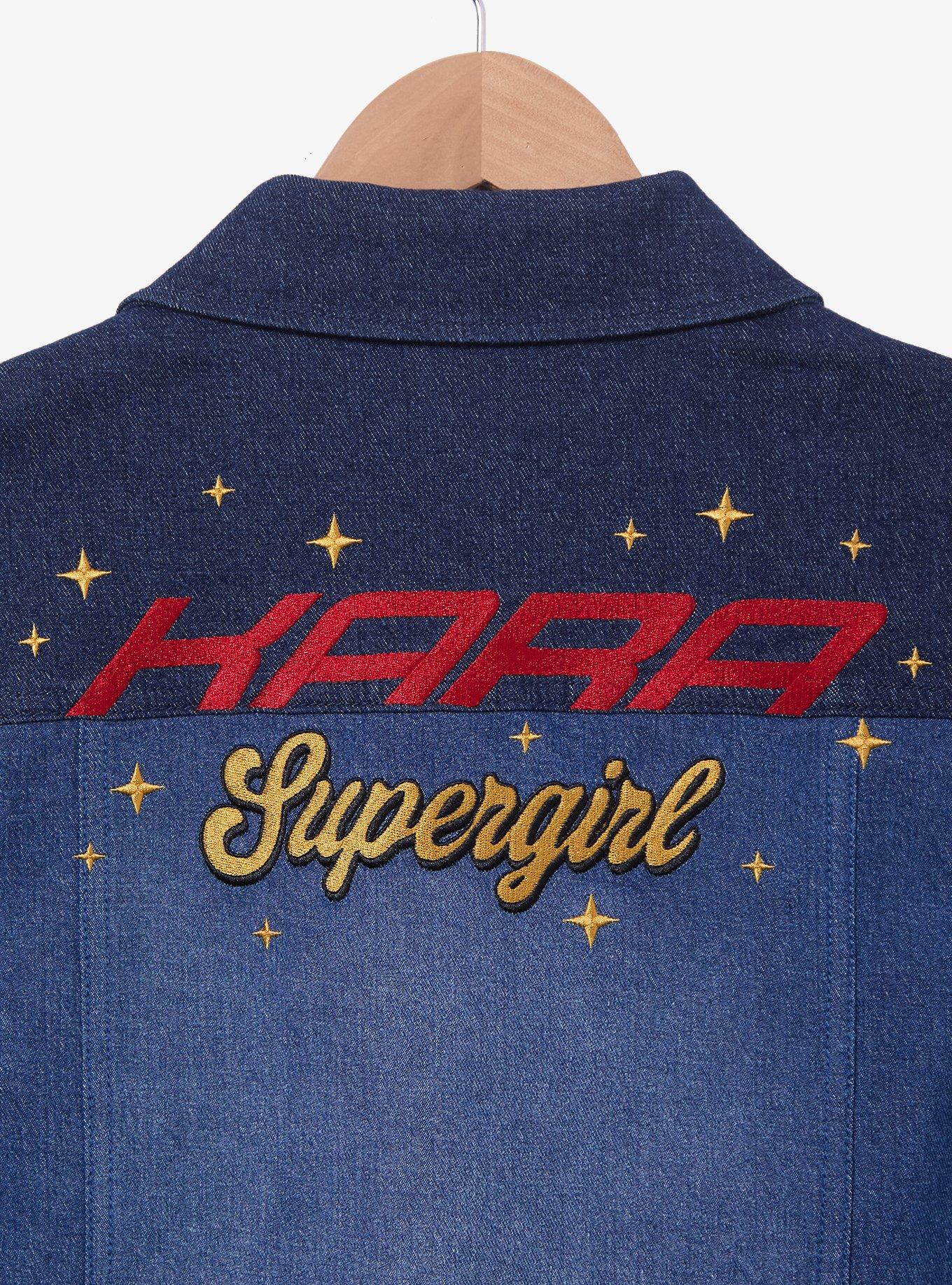 Her Universe DC Comics Supergirl Embroidered Women's Denim Vest - BoxLunch Exclusive, DENIM, alternate - view 4