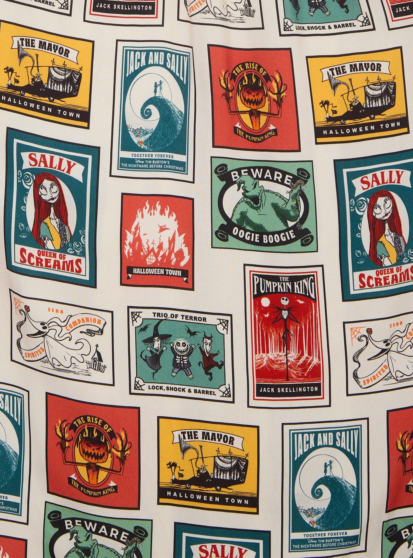 Disney The Nightmare Before Christmas Character Postcards Allover Print Plus Size Maxi Dress - BoxLunch Exclusive, MULTI, alternate - view 4