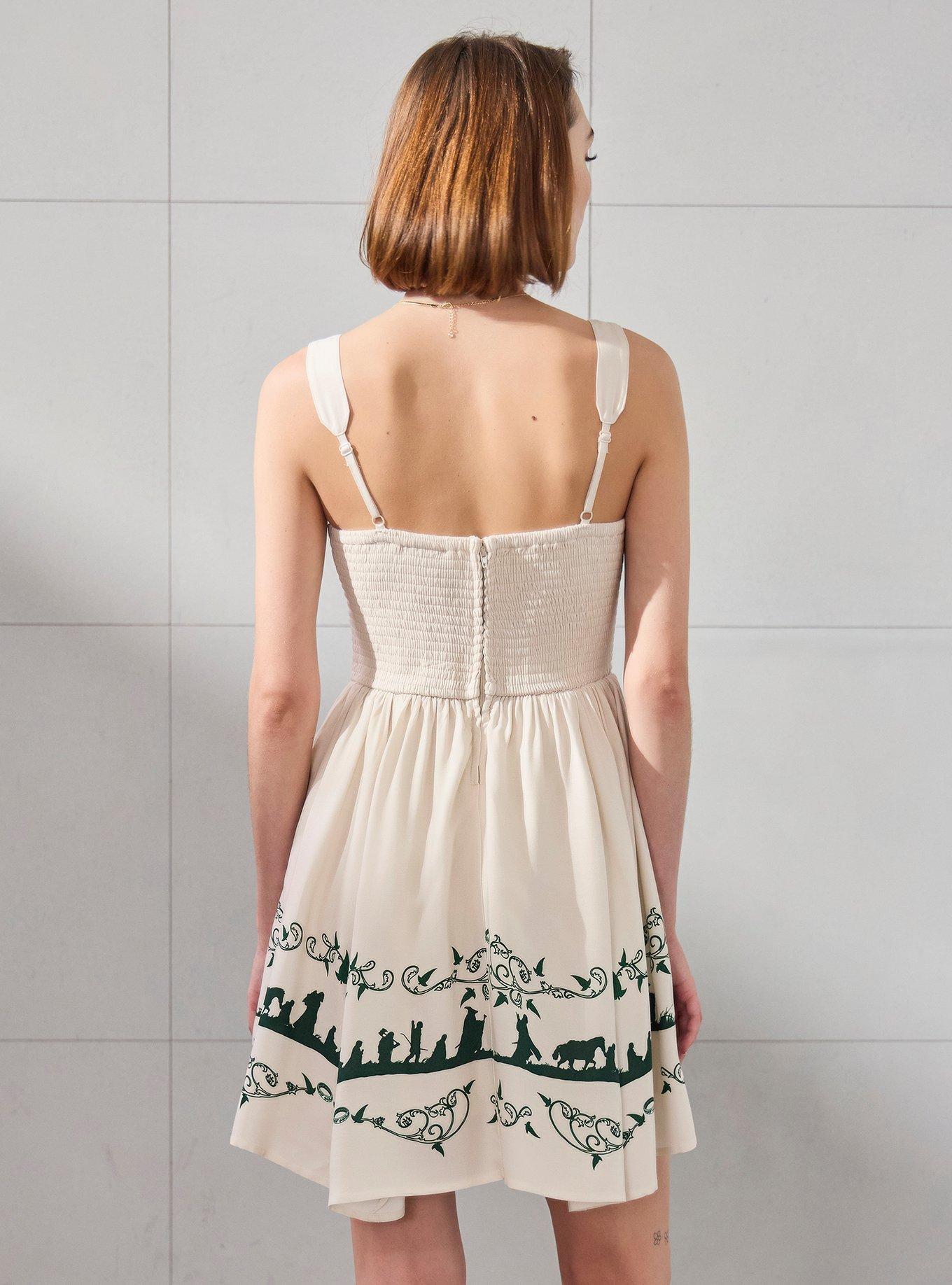 The Lord of The Rings Fellowship Silhouettes Tank Dress - BoxLunch Exclusive, BIRCH, alternate