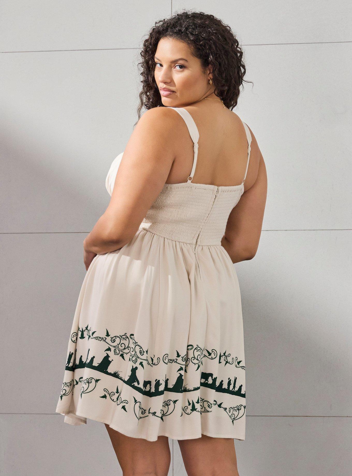 The Lord of The Rings Fellowship Silhouettes Plus Size Tank Dress - BoxLunch Exclusive, BIRCH, alternate