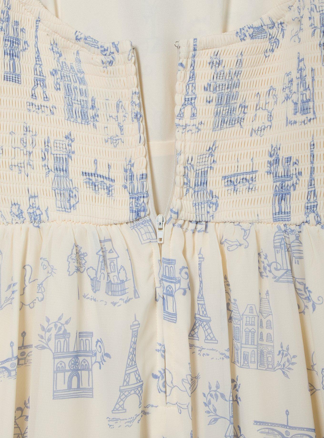 Disney The Aristocats Allover Print Chiffon Dress &mdash; BoxLunch Exclusive, BIRCH, alternate