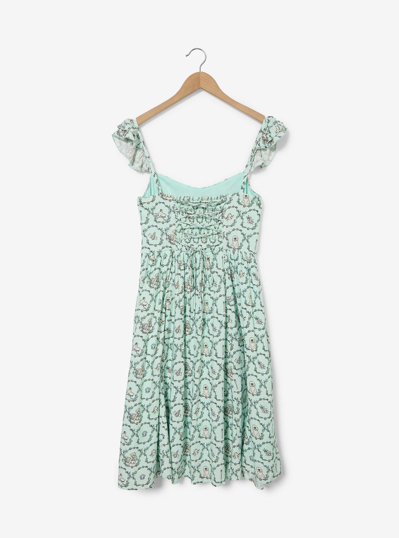 Disney The Little Mermaid Characters Floral Allover Print Tank Dress - BoxLunch Exclusive, , hi-res