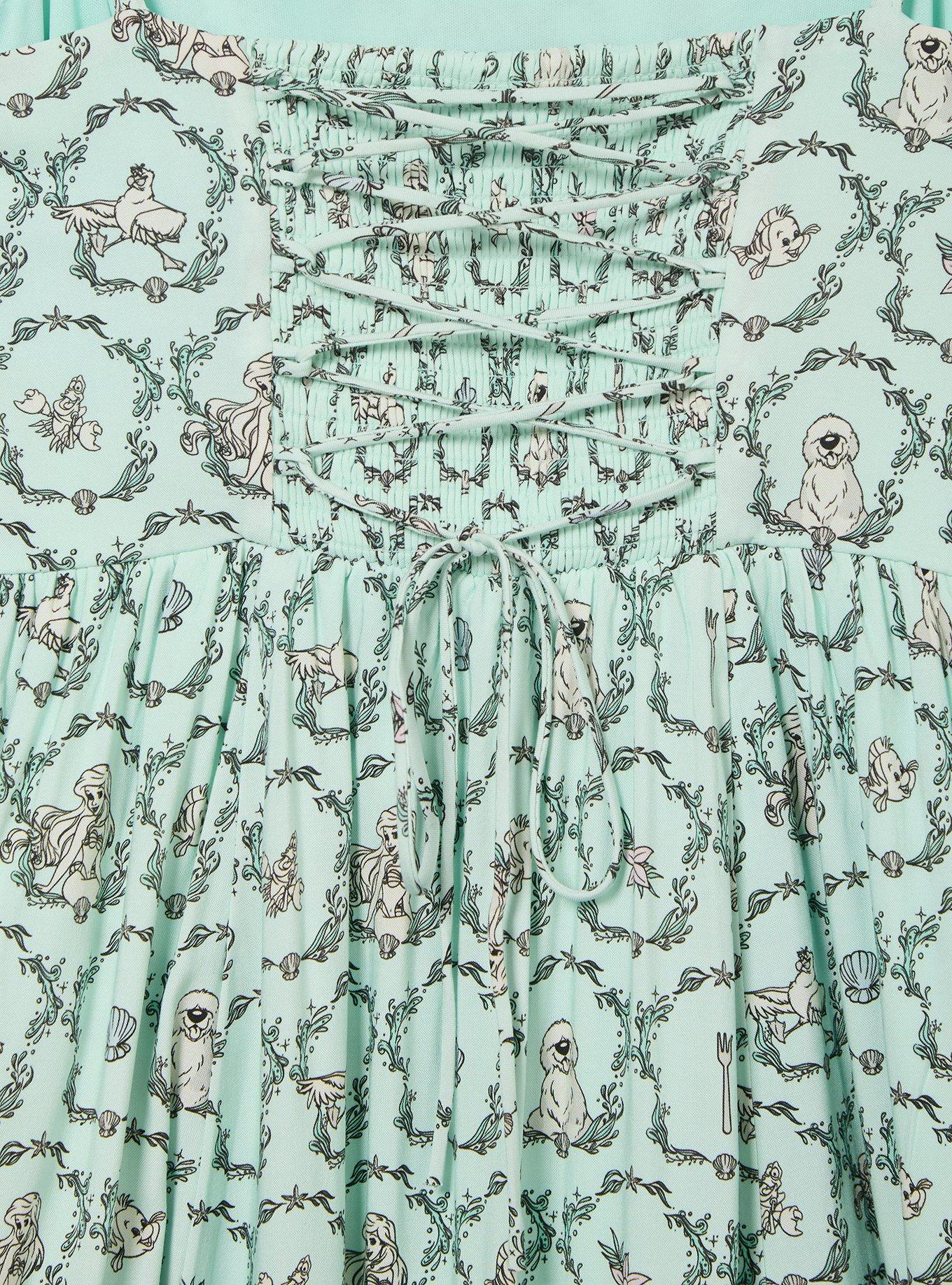 Disney The Little Mermaid Characters Floral Allover Print Tank Dress - BoxLunch Exclusive, , alternate - view 5