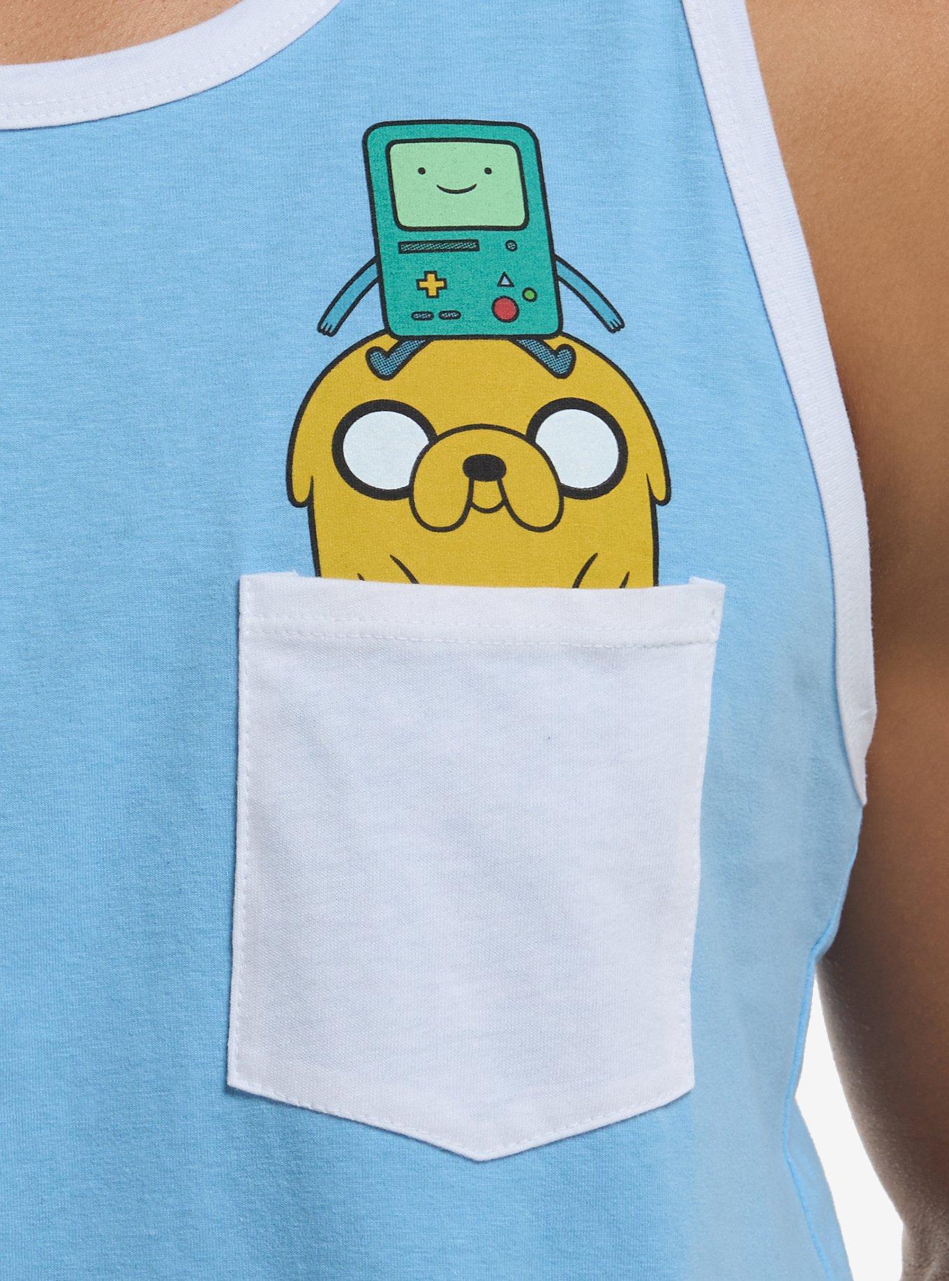 Adventure Time Jake & BMO Peek Pocket Tank Top, BLUE, alternate