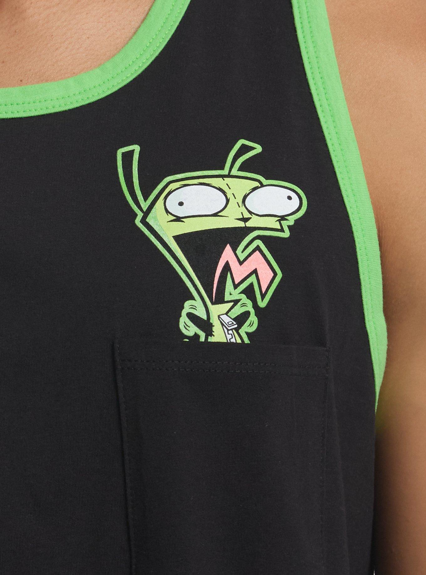 Invader Zim GIR Peek Pocket Tank Top, BLACK, alternate