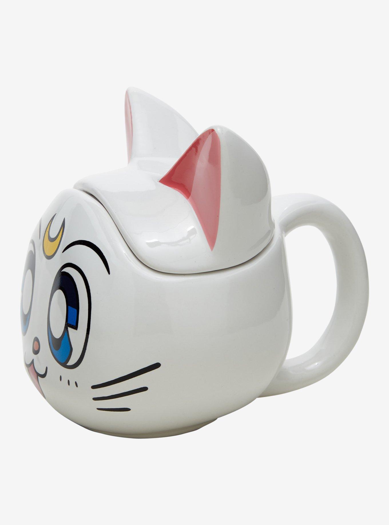 Pretty Guardian Sailor Moon Artemis Figural Mug With Lid, , hi-res