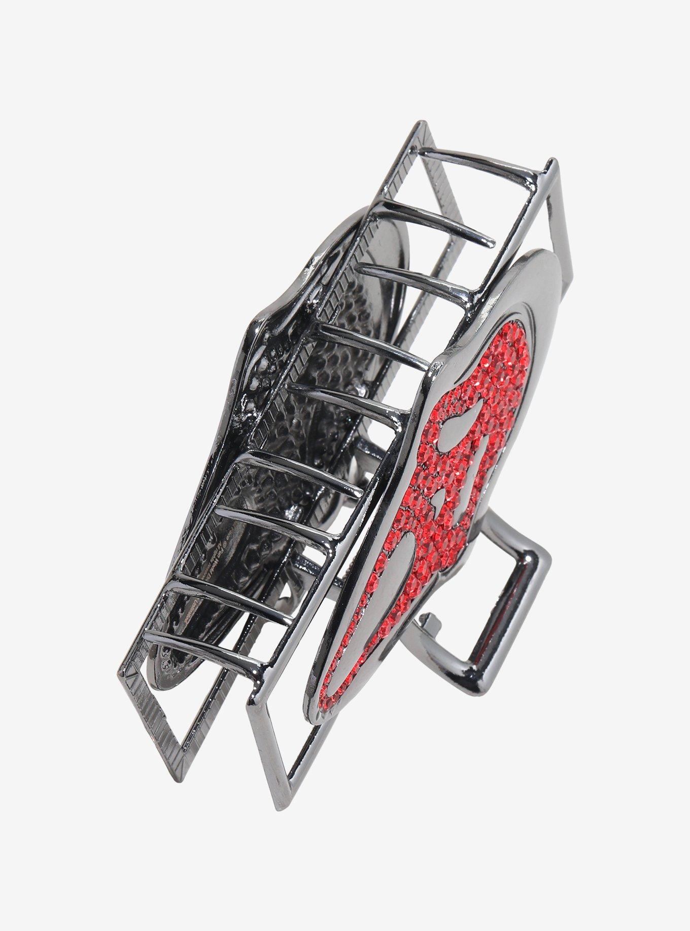 Ghost Face Rhinestone Face Claw Hair Clip, , alternate