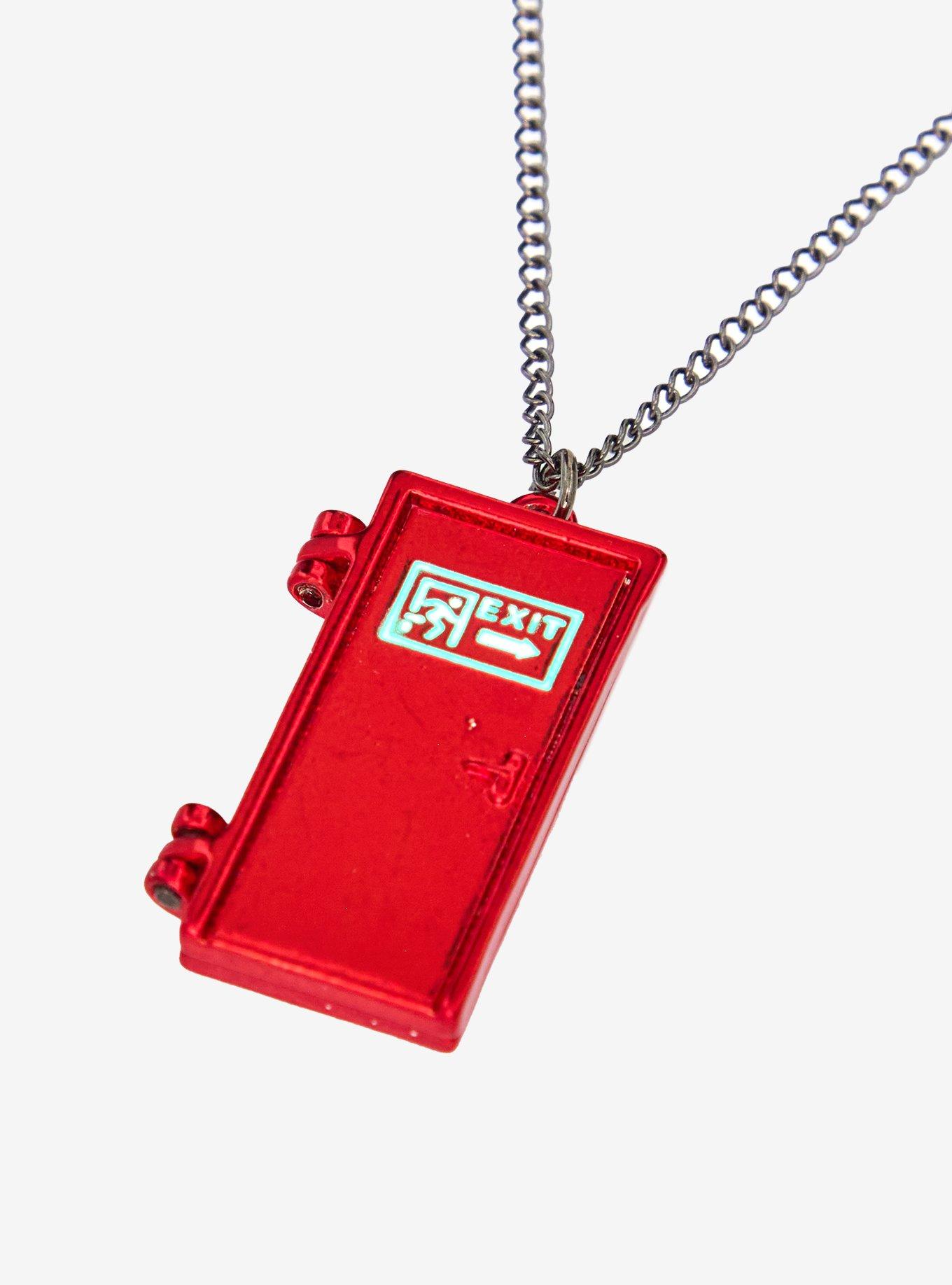 The Amazing Digital Circus Pomni Exit Door Glow-In-The-Dark Locket Necklace, , alternate