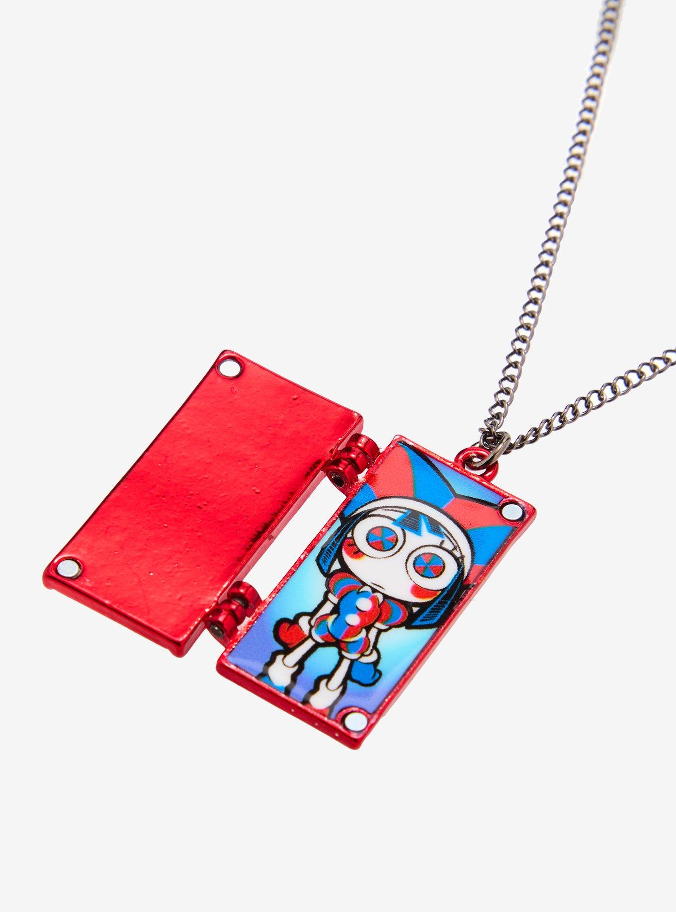 The Amazing Digital Circus Pomni Exit Door Glow-In-The-Dark Locket Necklace, , alternate