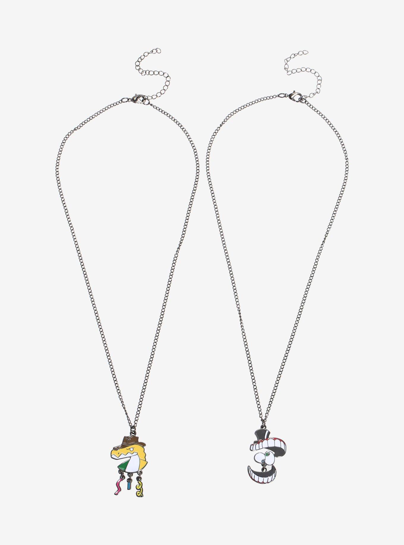 The Amazing Digital Circus Caine & Gummigoo Best Friend Necklace Set, , hi-res