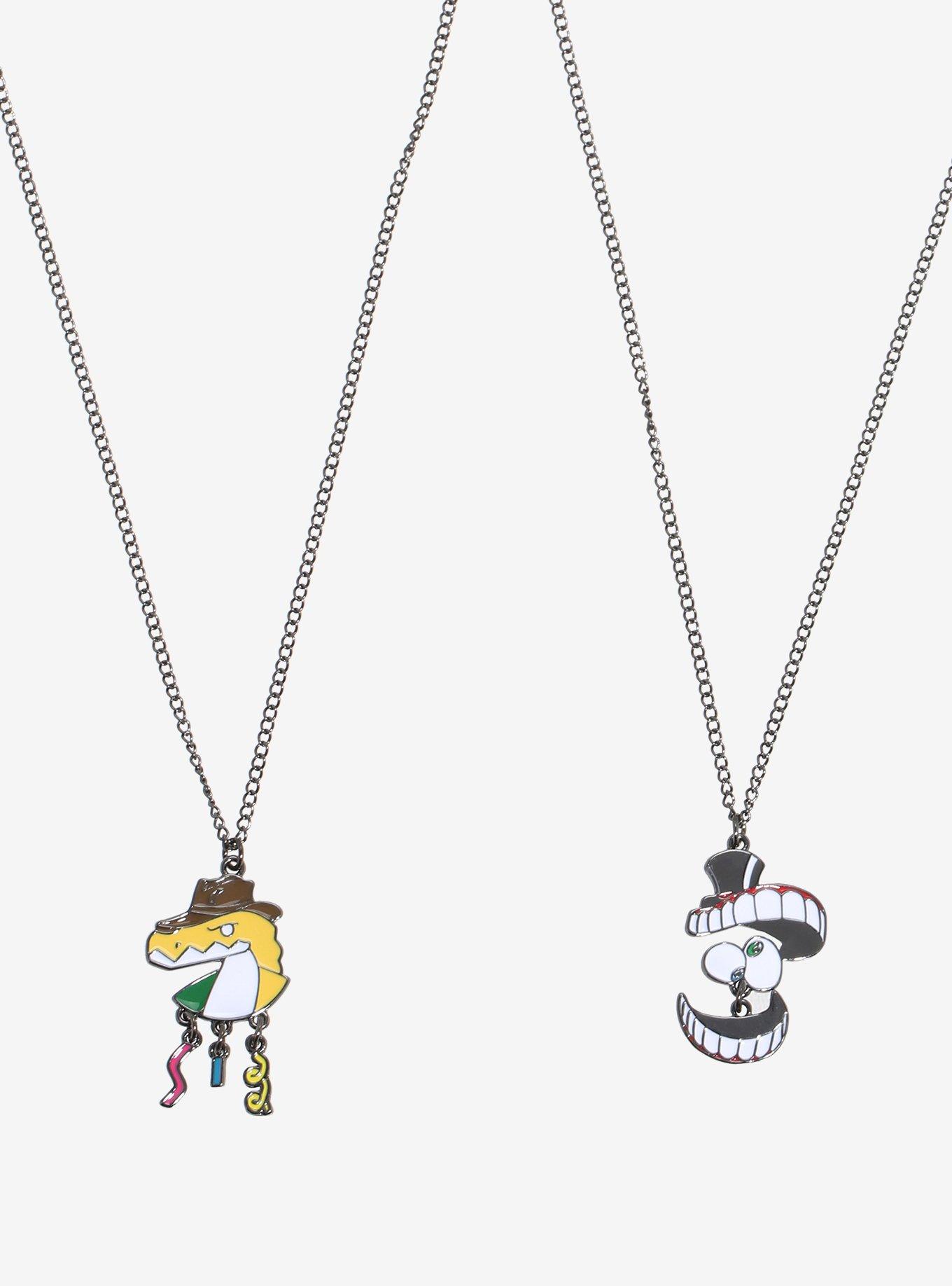 The Amazing Digital Circus Caine & Gummigoo Best Friend Necklace Set, , alternate