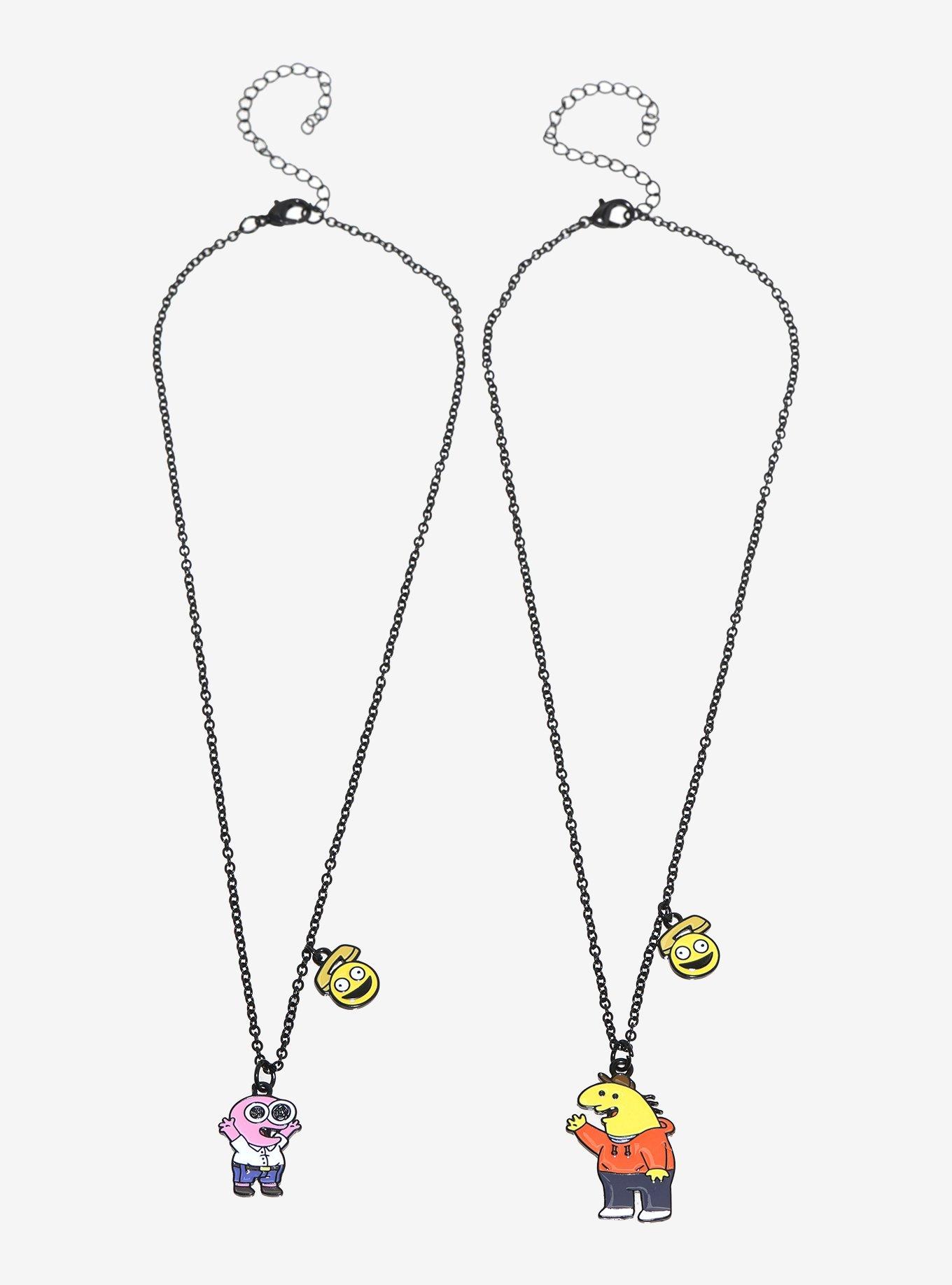Smiling Friends Pim & Charlie Best Friend Necklace Set, , hi-res